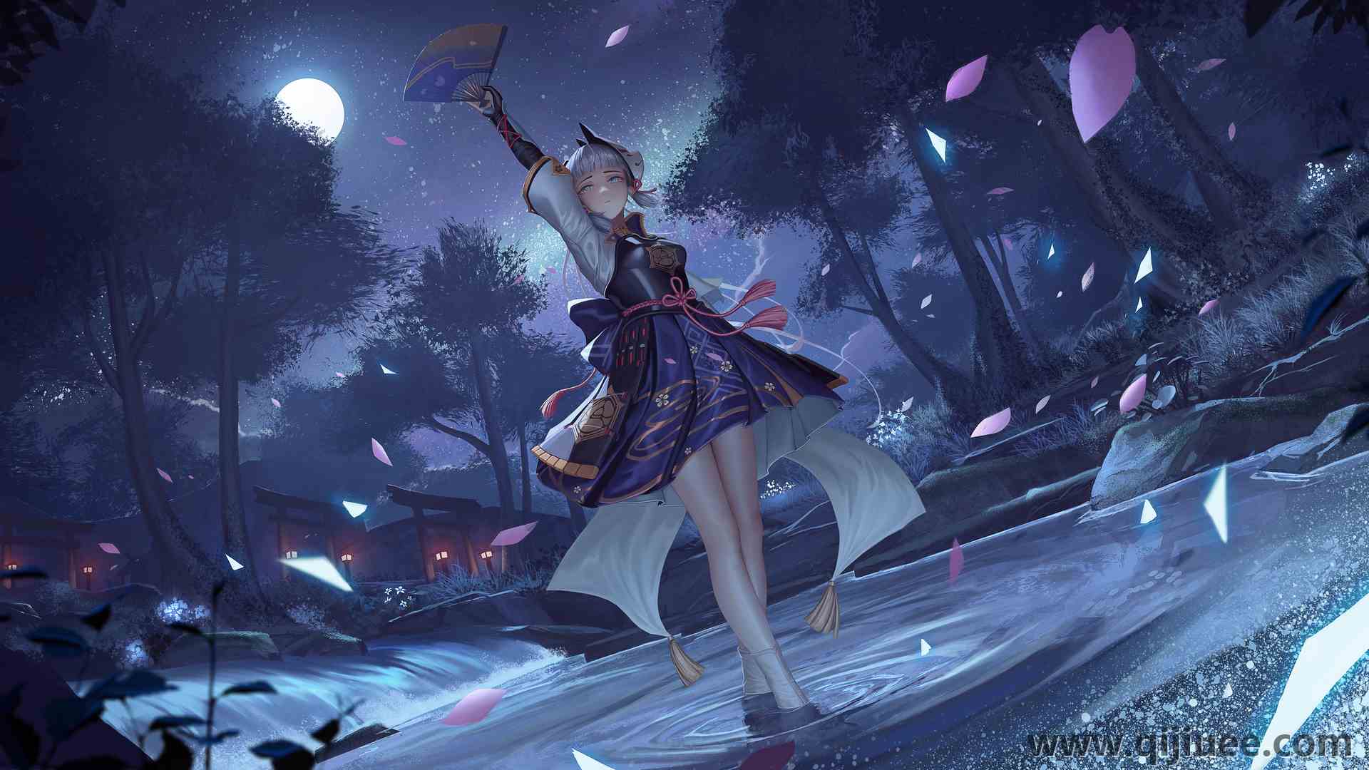 站立 动漫 动漫女孩 原神 服装 盔甲 夜晚  电脑壁纸 4K壁纸4096 x 2177/7.08 MB-柒染云阁