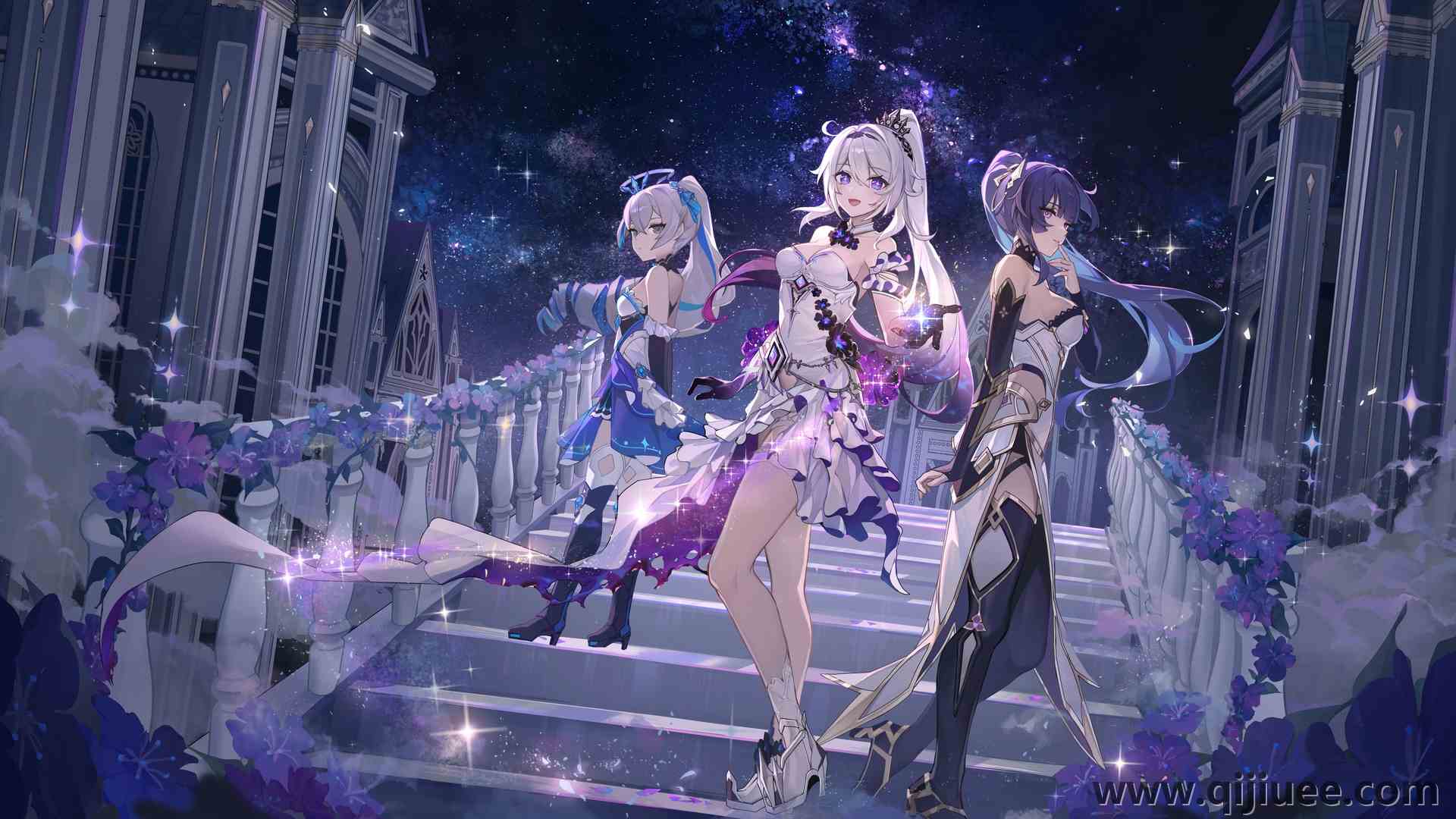 女子三人组 马尾辫 长发 原神 动漫 动漫女孩  电脑壁纸 8K壁纸8000 x 4500/10.94 MB-柒染云阁