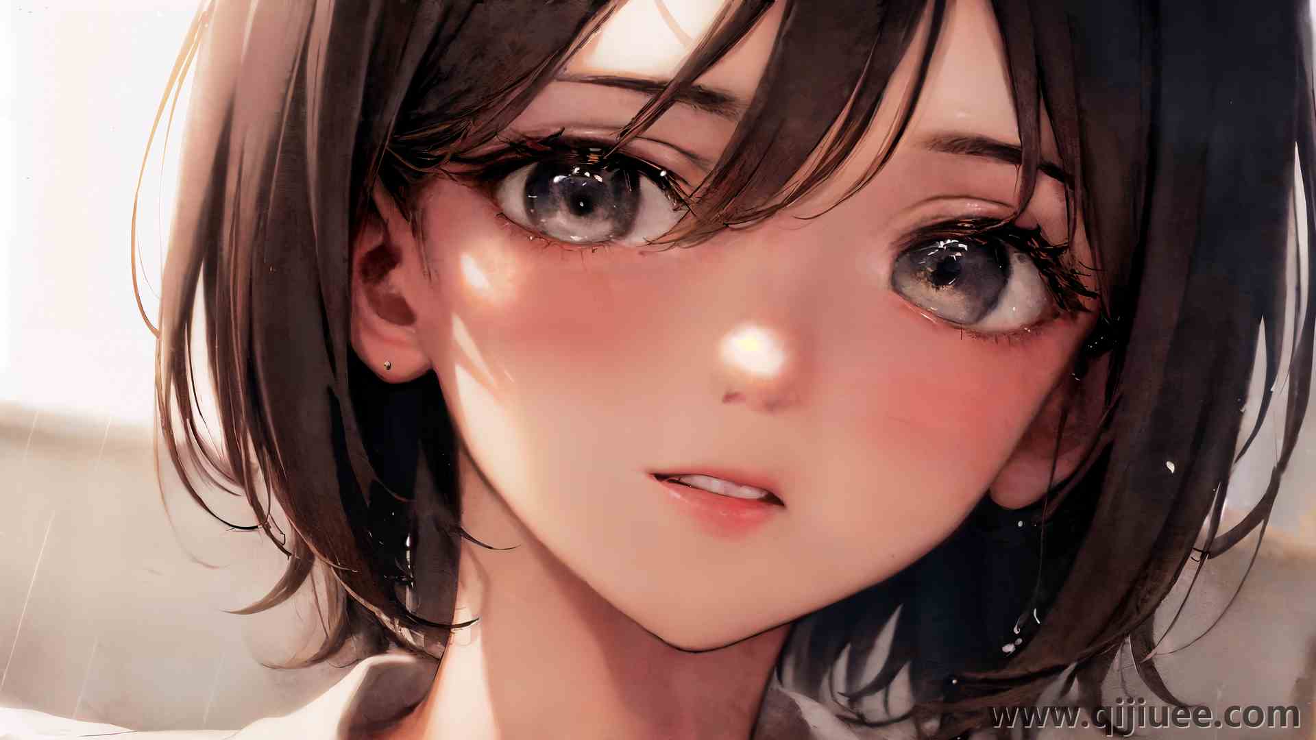 眼睛 微笑 短发 动漫 女孩 绘画 电脑壁纸 4K壁纸3840 x 2160/8.63 MB-柒染云阁