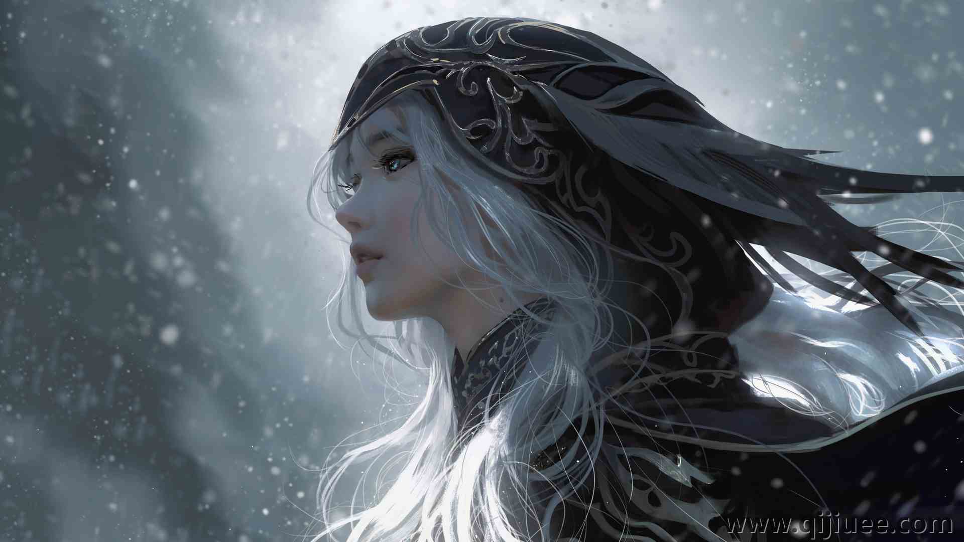 女人 长发 幻想女孩 看向别处 AI艺术 电脑壁纸 4K壁纸3840 x 2160/4.37 MB-柒染云阁