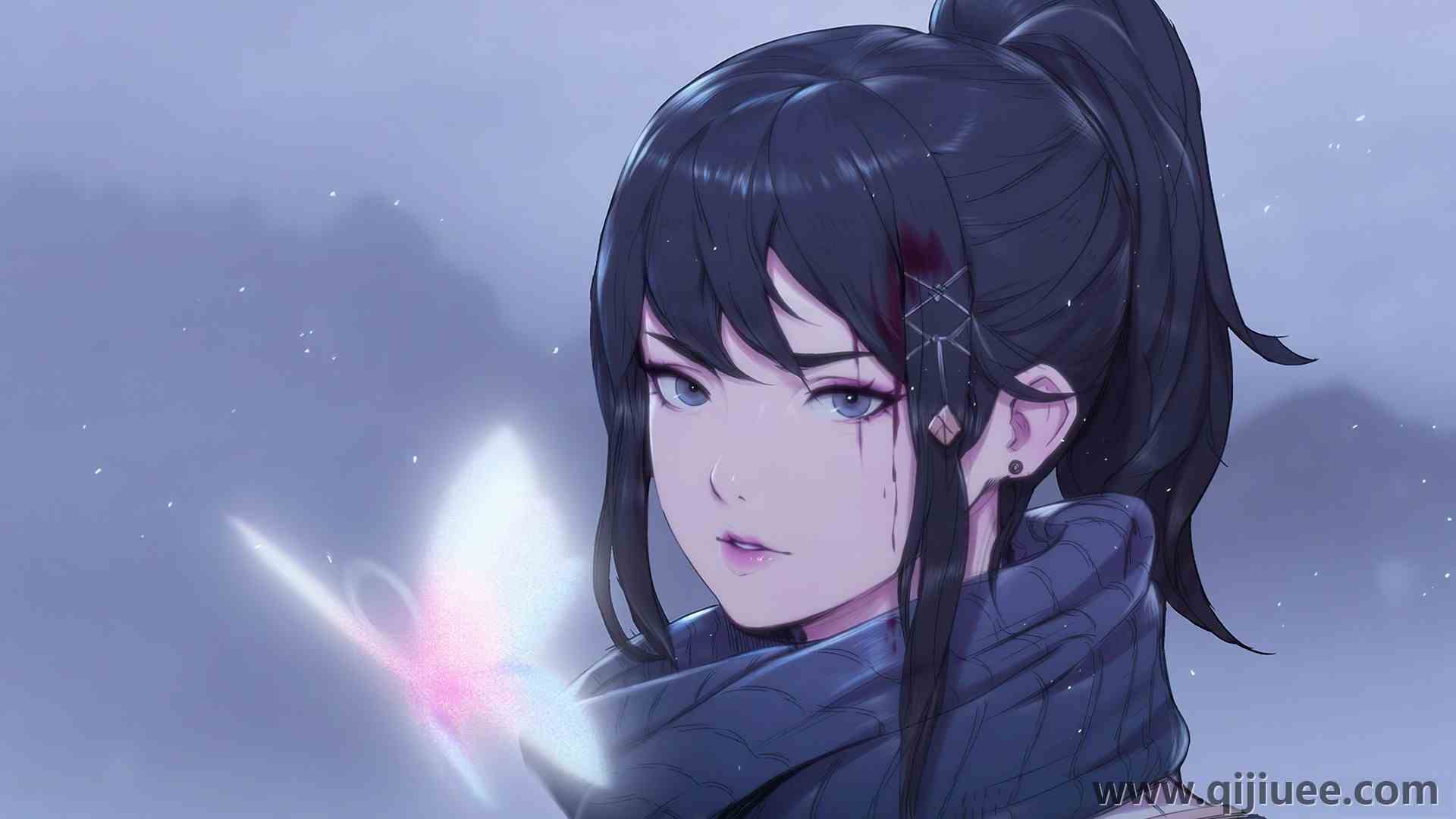 奇幻女孩 女战士 动漫女孩 动漫  电脑壁纸 4K壁纸3840 x 2160/0.81 MB-柒染云阁