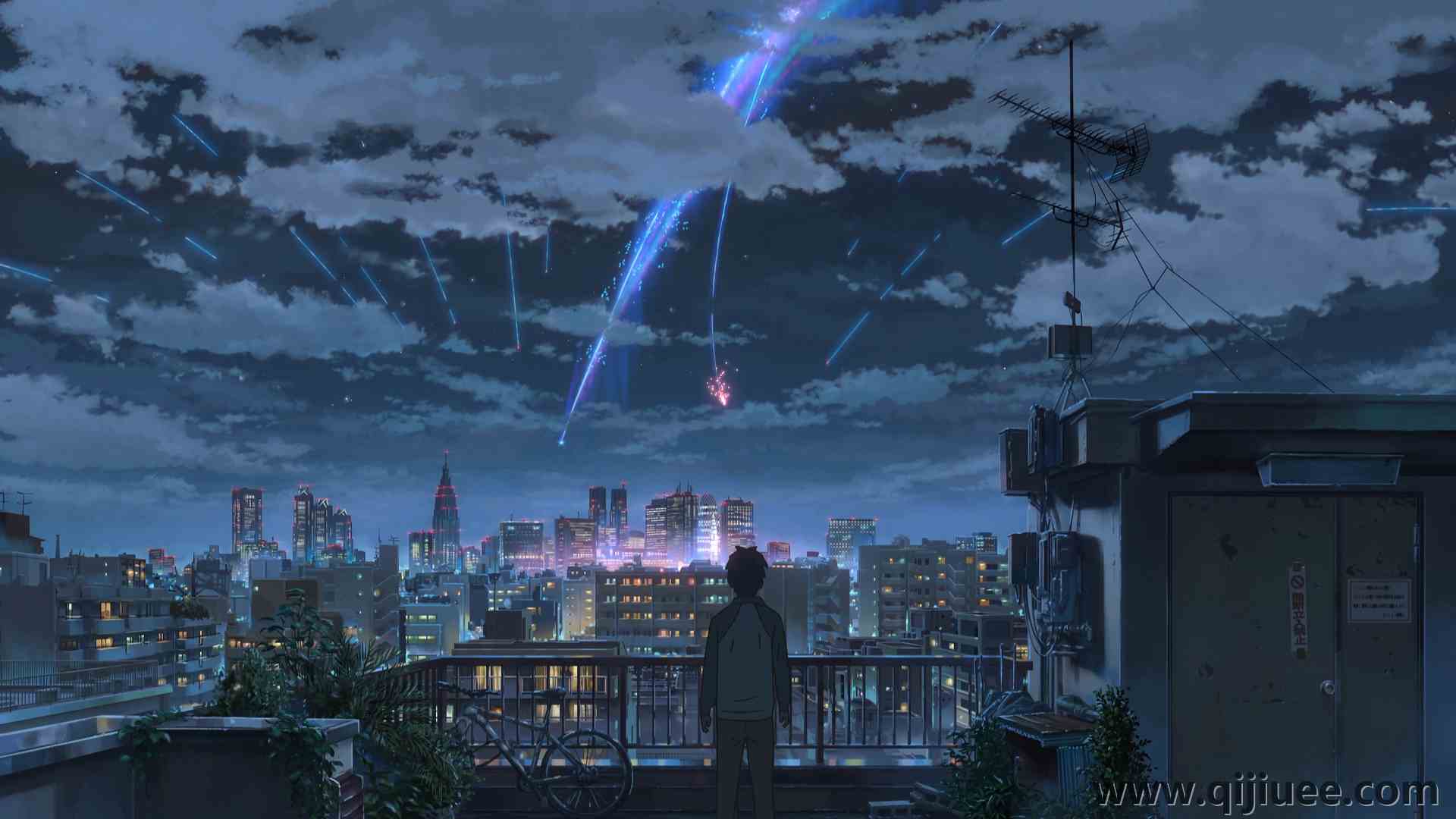 动漫 夜空 男孩 电脑壁纸 4K壁纸3840 x 2160/7.56 MB-柒染云阁