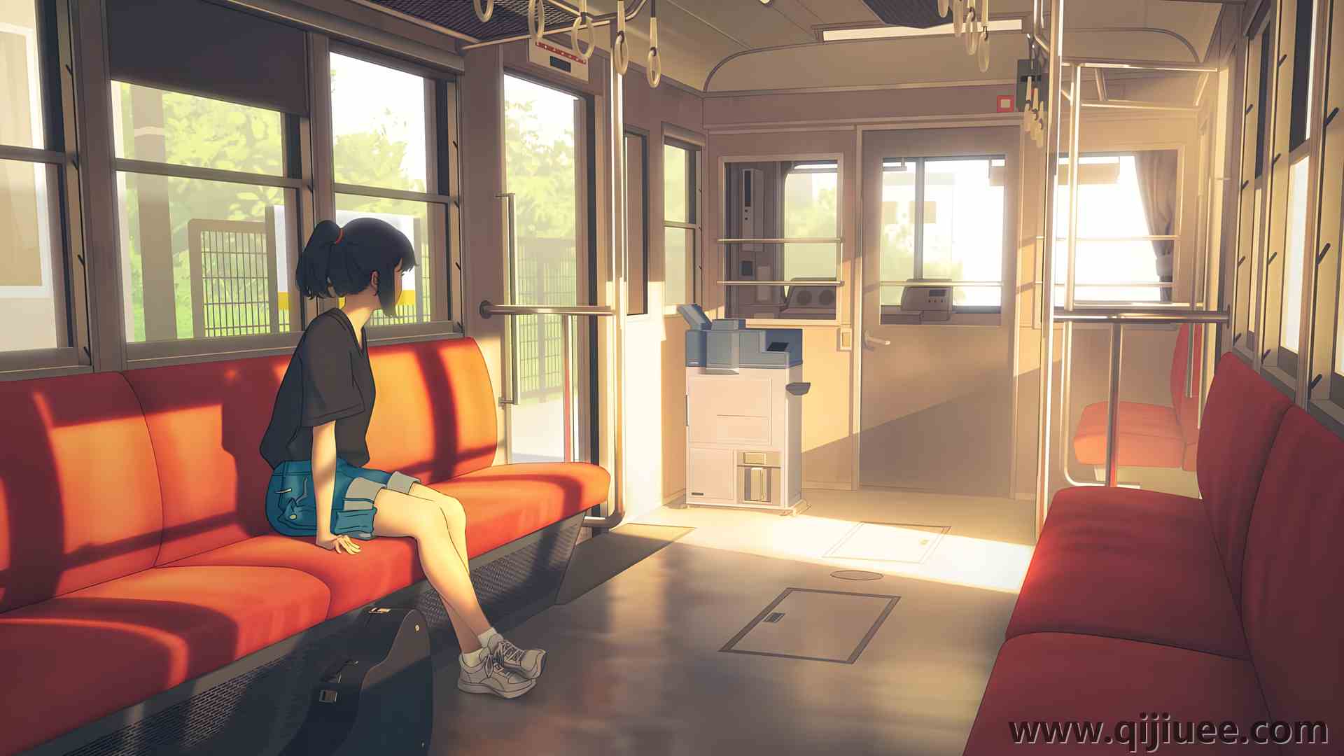 火车 动漫 动漫女孩 电脑壁纸 4K壁纸5760 x 3240/6.59 MB-柒染云阁