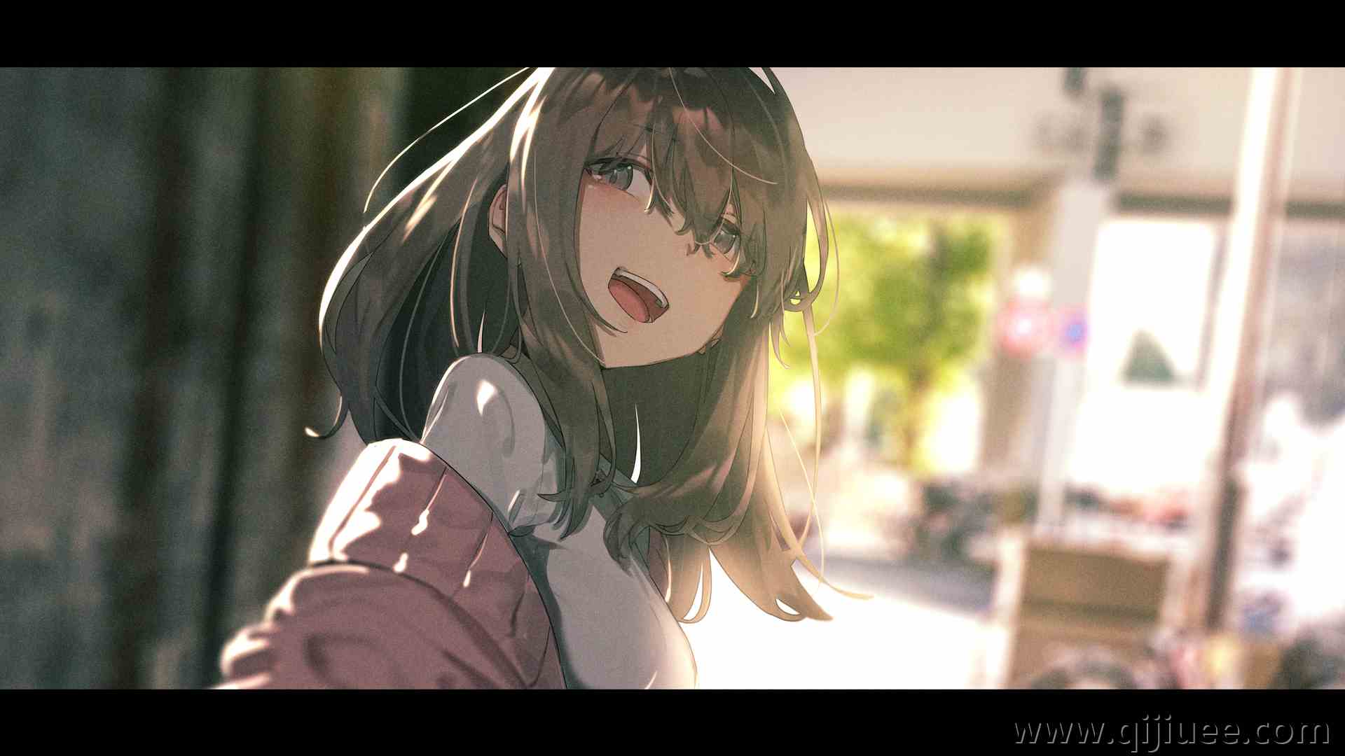 嘴 微笑 快乐 肖像 动漫女孩 AI艺术 插图 绘画 动漫 电脑壁纸 4K壁纸4026 x 2264/7.88 MB-柒染云阁