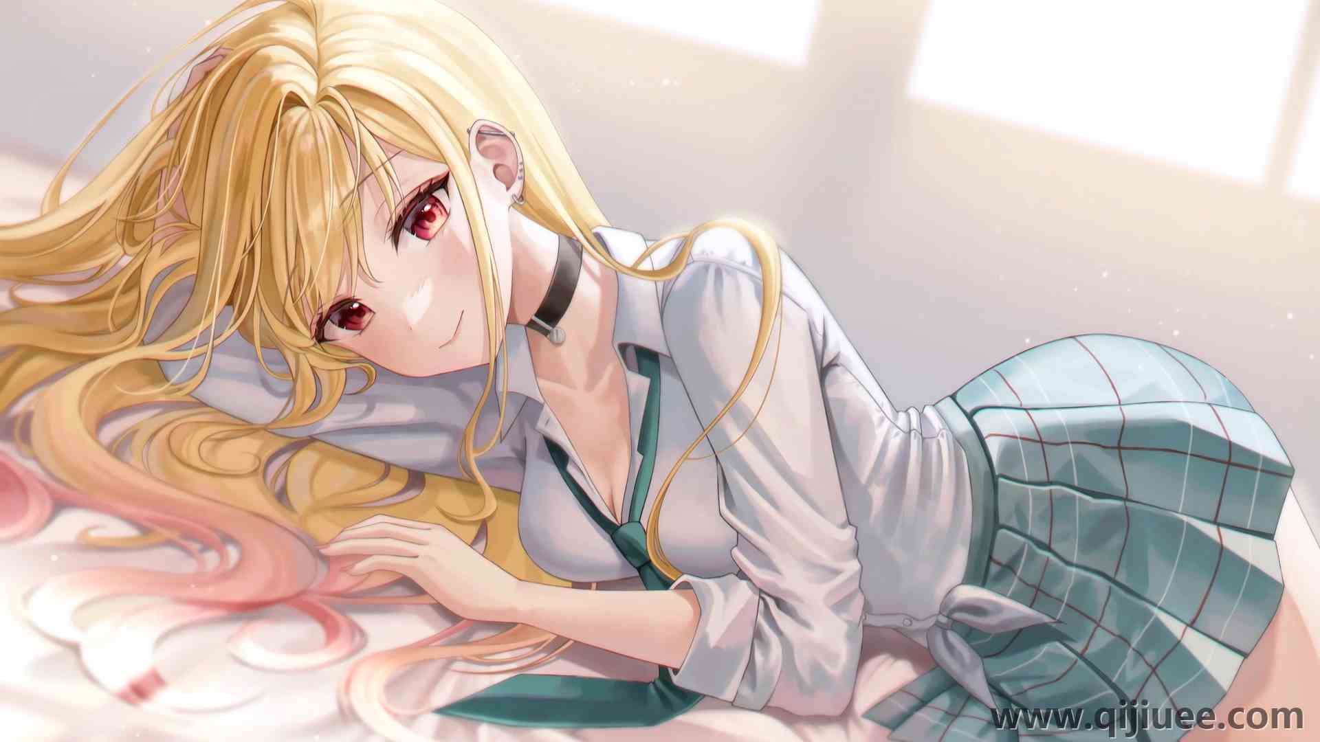 北川水手 玩偶 动漫女孩 动漫 粉丝艺术 校服 电脑壁纸 4K壁纸3840 x 2160/4.15 MB-柒染云阁
