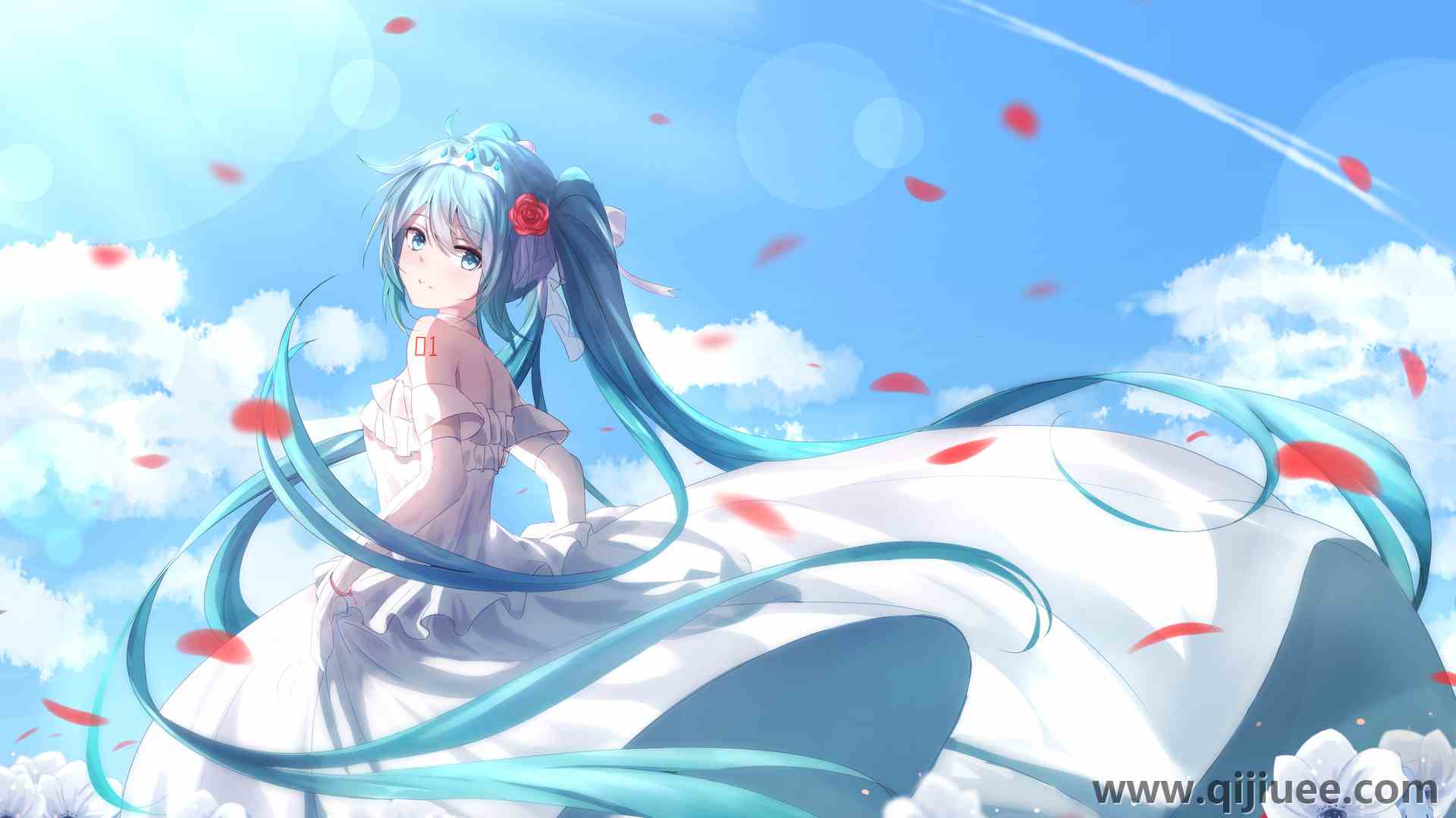 长发 蓝头发 蓝眼睛 动漫 动漫女孩 小提琴 电脑壁纸 4K壁纸6115 x 3760/2.04 MB-柒染云阁