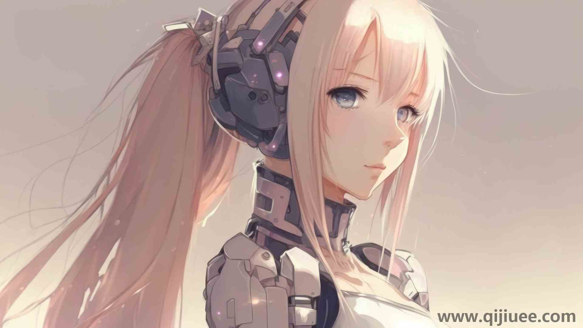 女人 马尾辫 人工智能艺术 插图 科幻小说 动漫女孩 简单背景  电脑壁纸 4K壁纸4579 x 2616/1.24 MB-柒染云阁
