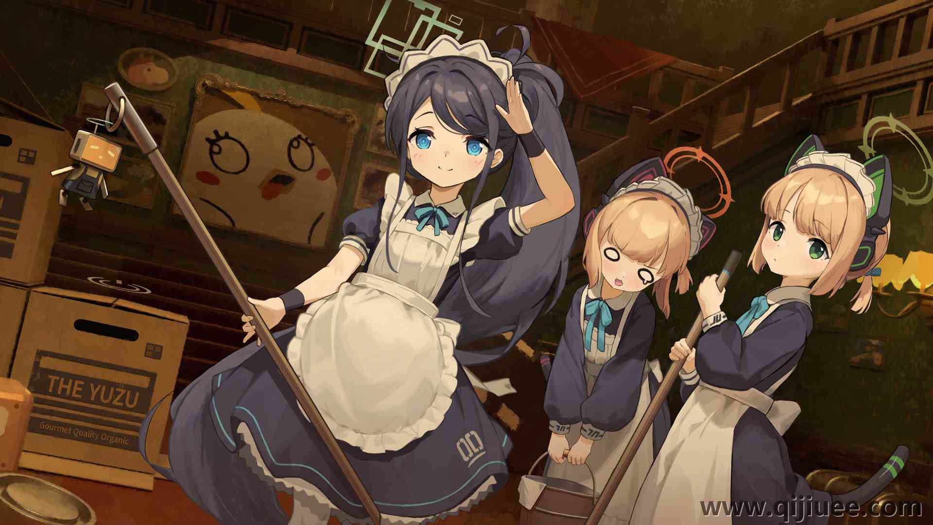 微笑 猫女孩 长发 短发 蔚蓝档案 动漫女孩 女佣  电脑壁纸 4K壁纸4224 x 2160/6.93 MB-柒染云阁