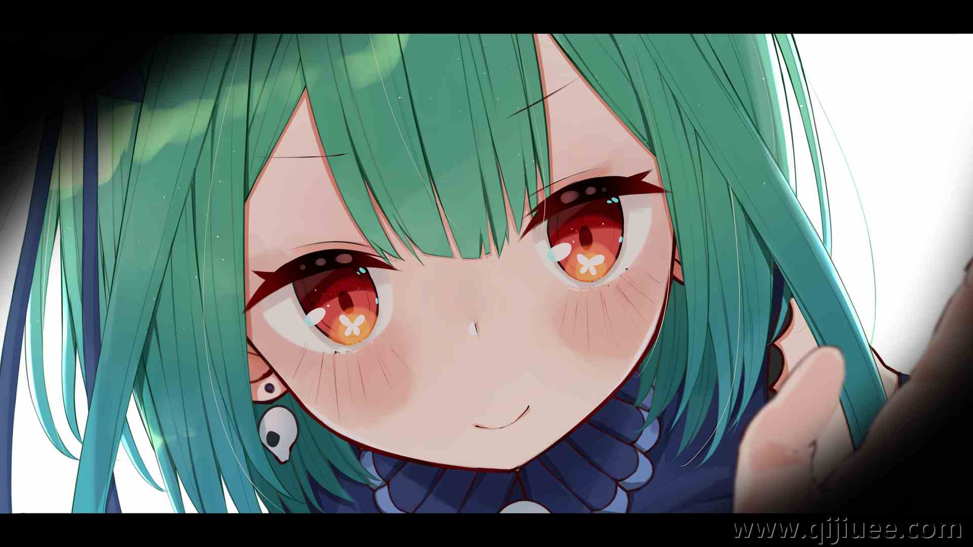 绿头发 脸 动漫 动漫女孩 AI艺术 肖像  电脑壁纸 4K壁纸4400 x 2430/4.05 MB-柒染云阁