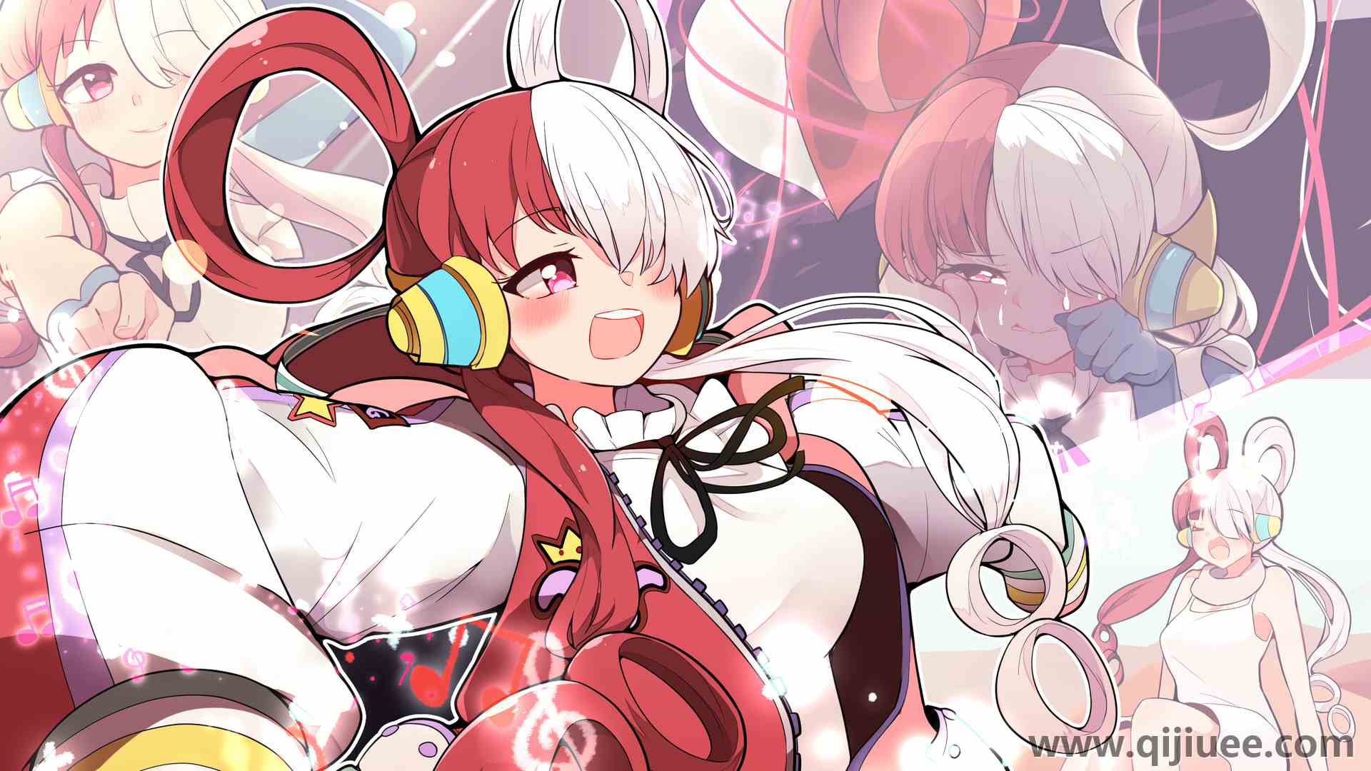 动漫 动漫女孩 一件 双色调头发 电脑壁纸 8K壁纸7680 x 4320/3.9 MB-柒染云阁