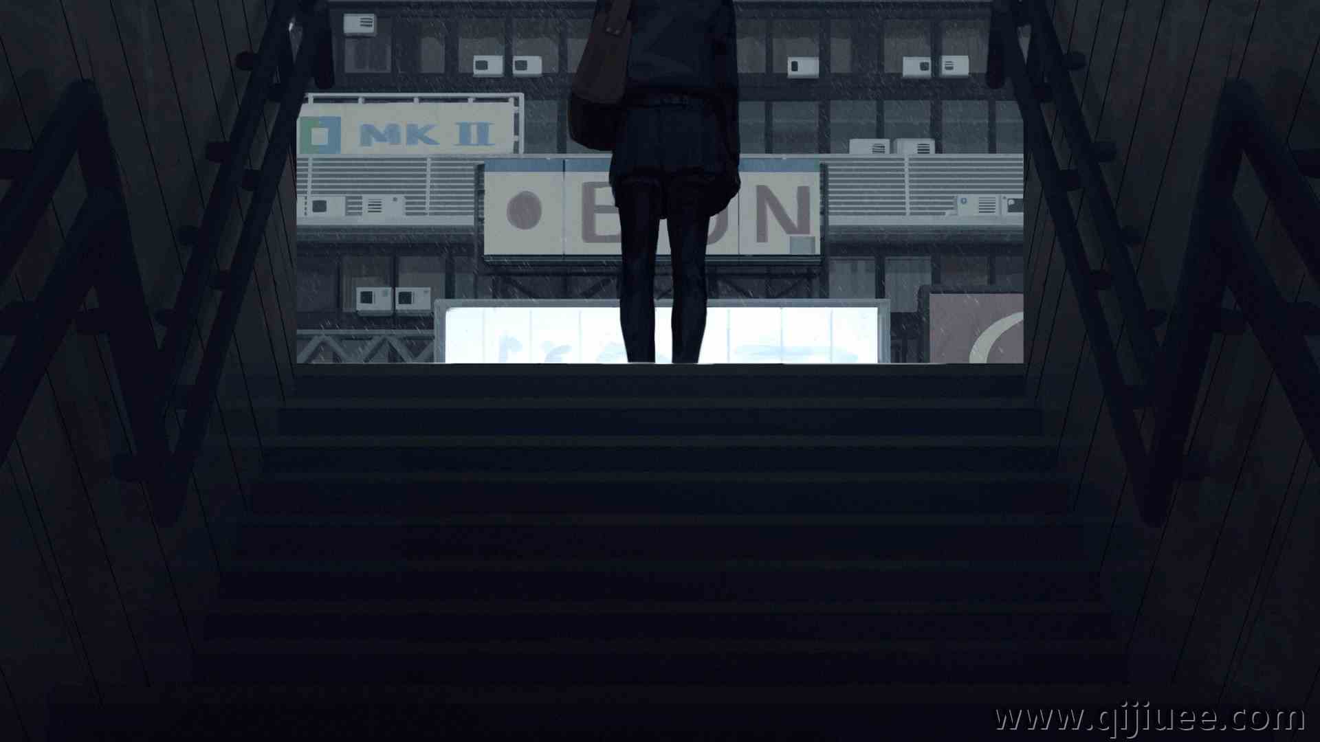 火车 动漫女孩 楼梯 背包 电脑壁纸 8K壁纸7680 x 4320/12.73 MB-柒染云阁
