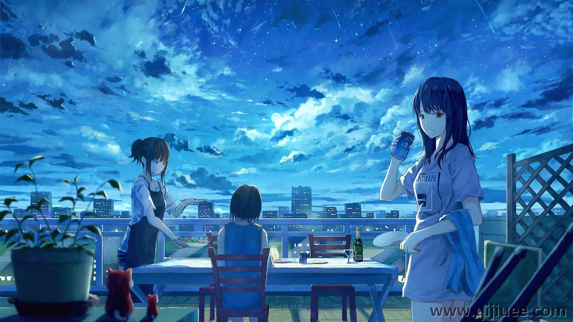女性团体 动漫女孩 动漫 城市灯光  电脑壁纸 4K壁纸4744 x 3054/1.72 MB-柒染云阁
