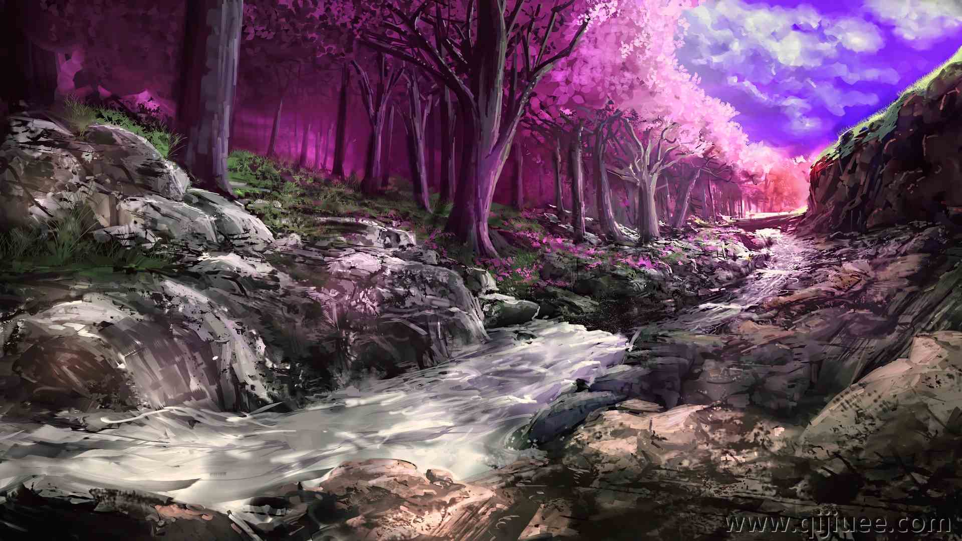 AI艺术 奇幻艺术 绘画 科幻 树木 森林  电脑壁纸 4K壁纸3840 x 2160/6.86 MB-柒染云阁