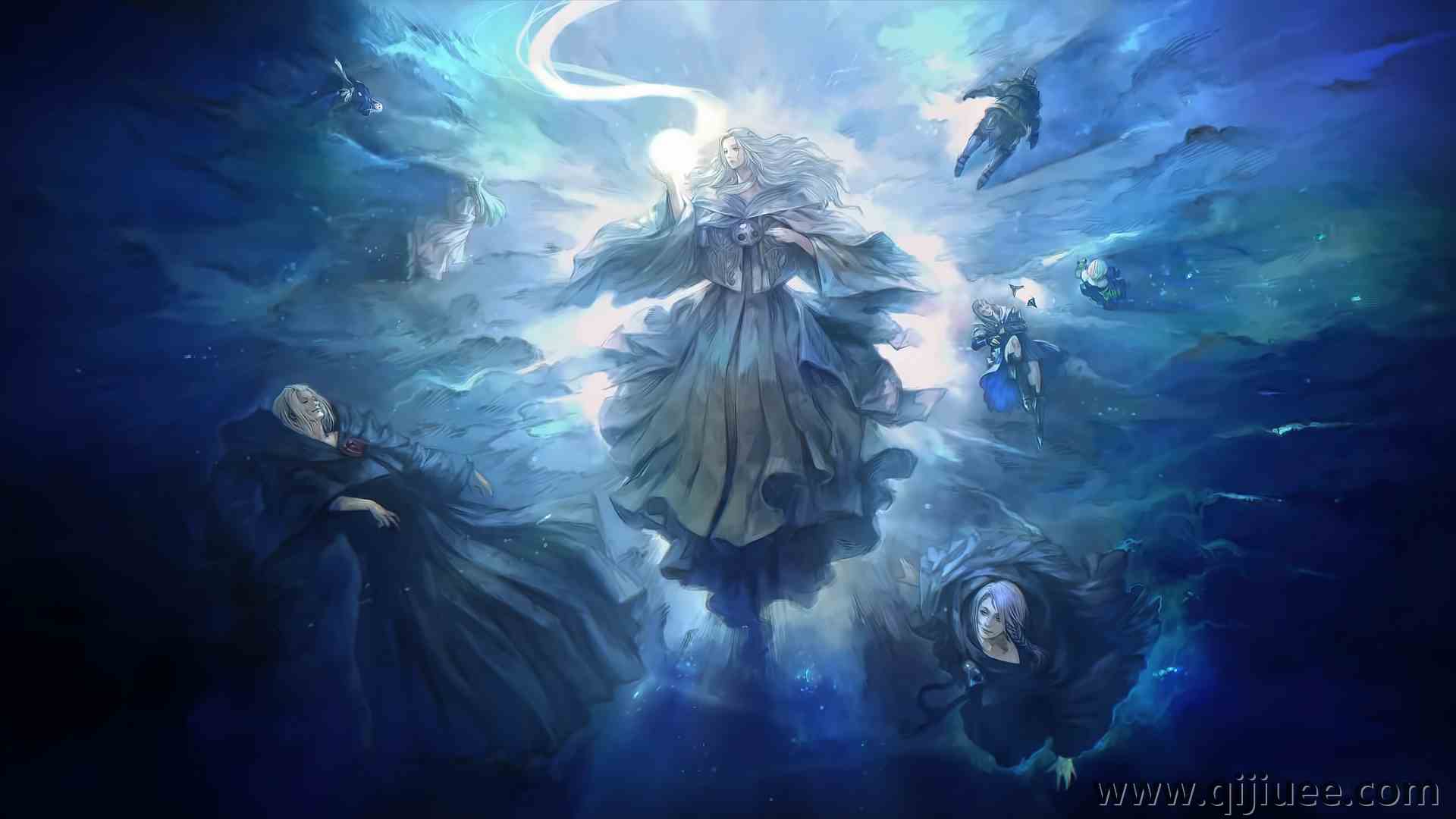游戏CG 角色 最终幻想 蓝色 暗影使者  电脑壁纸 4K壁纸3840 x 2160/7.1 MB-柒染云阁