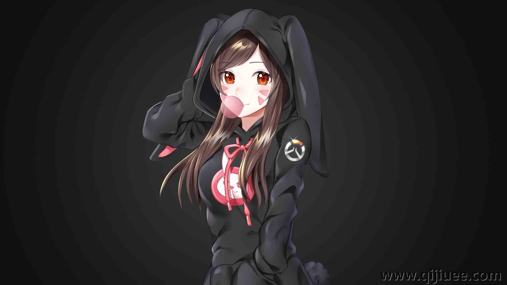 守望 深色头发 泡泡糖 兔耳朵 尾巴 电脑壁纸 4K壁纸3840 x 2160/0.44 MB-柒染云阁