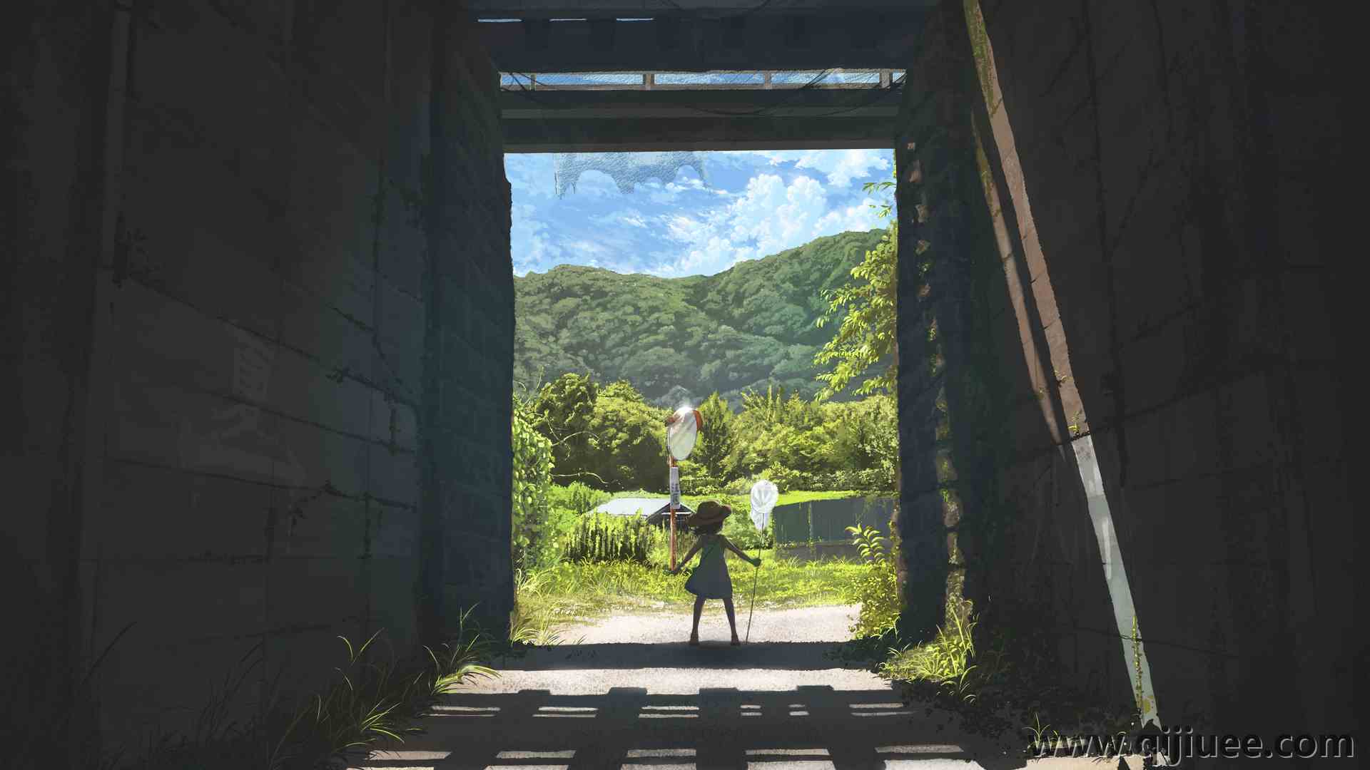 儿童 草帽 衣服 山 桥  电脑壁纸 4K壁纸4030 x 2519/7.91 MB-柒染云阁