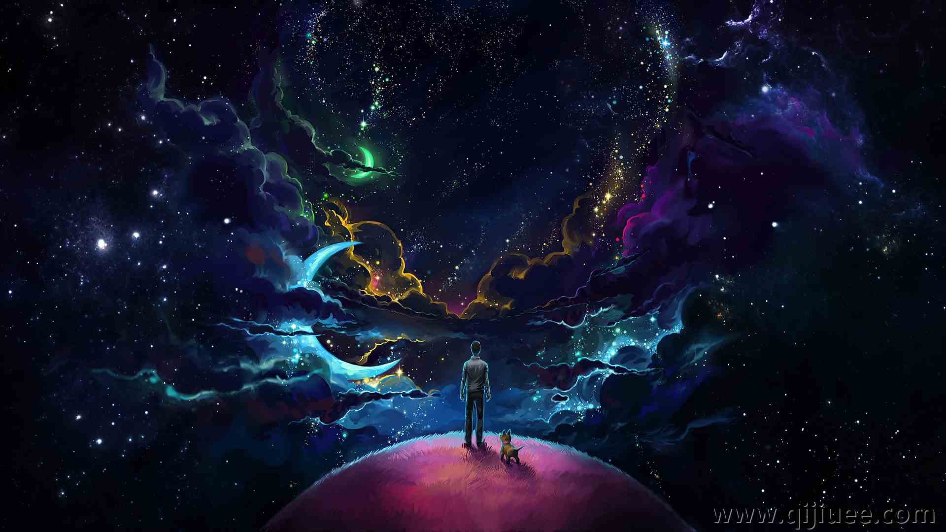 紫色天空 行星 梦境 清晰的梦 月亮  外星世界  电脑壁纸 4K壁纸3840 x 2160/11.59 MB-柒染云阁