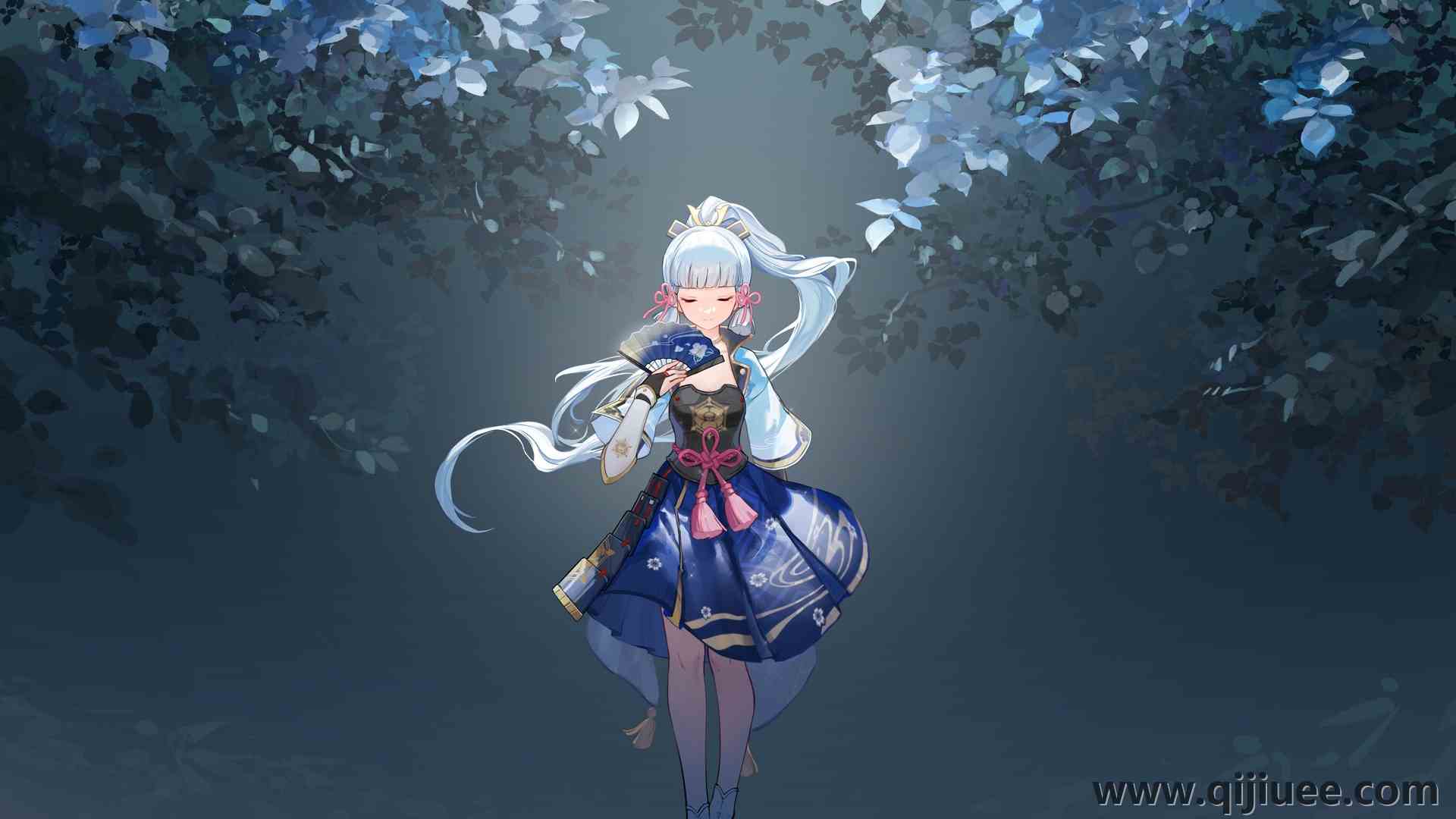 奇幻女孩 闭着眼睛 长发 原神 龟里亚卡 原神 动漫 动漫女孩 电脑壁纸 4K壁纸4800 x 2700/1.68 MB-柒染云阁