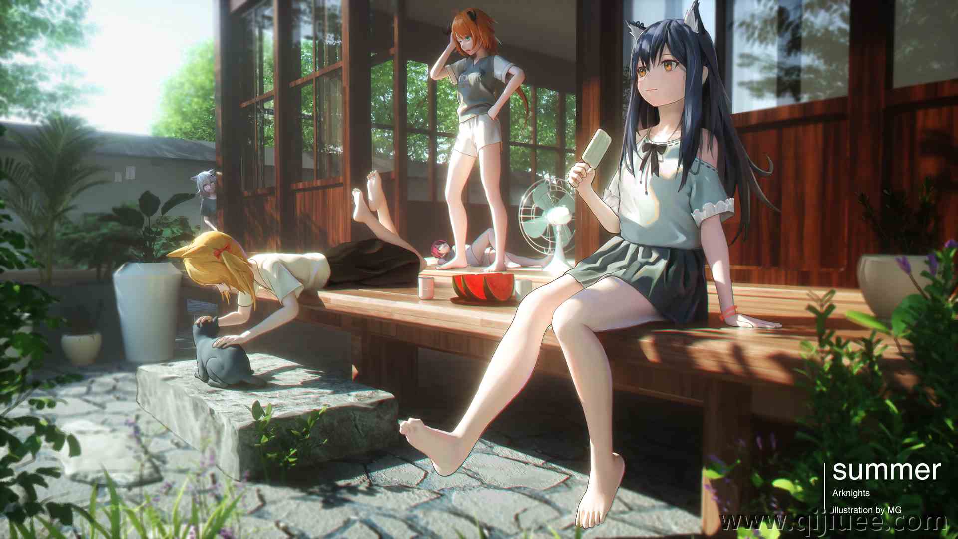 动漫 动漫女孩 AI艺术 夏日 电脑壁纸 4K壁纸5000 x 2812/5.99 MB-柒染云阁