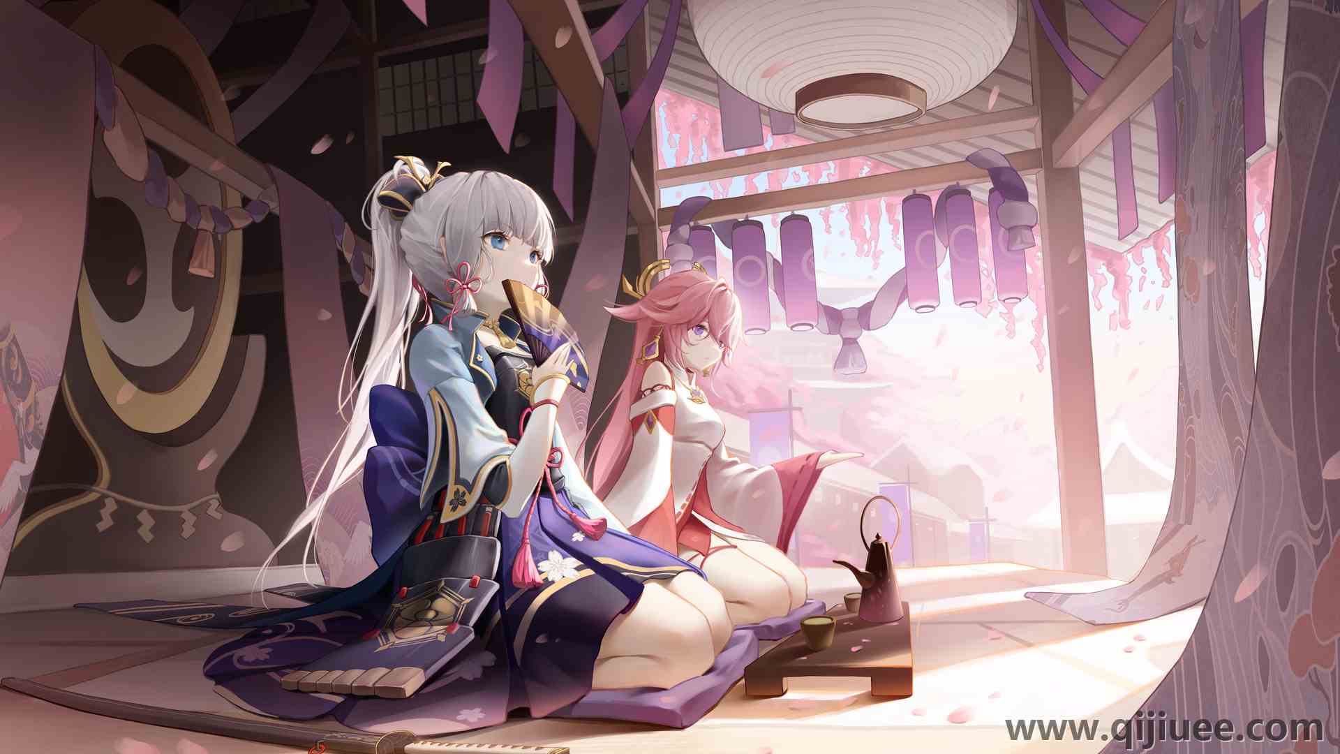 源氏冲击力 动漫少女  电脑壁纸 4K壁纸6500 x 4262/6.72 MB-柒染云阁
