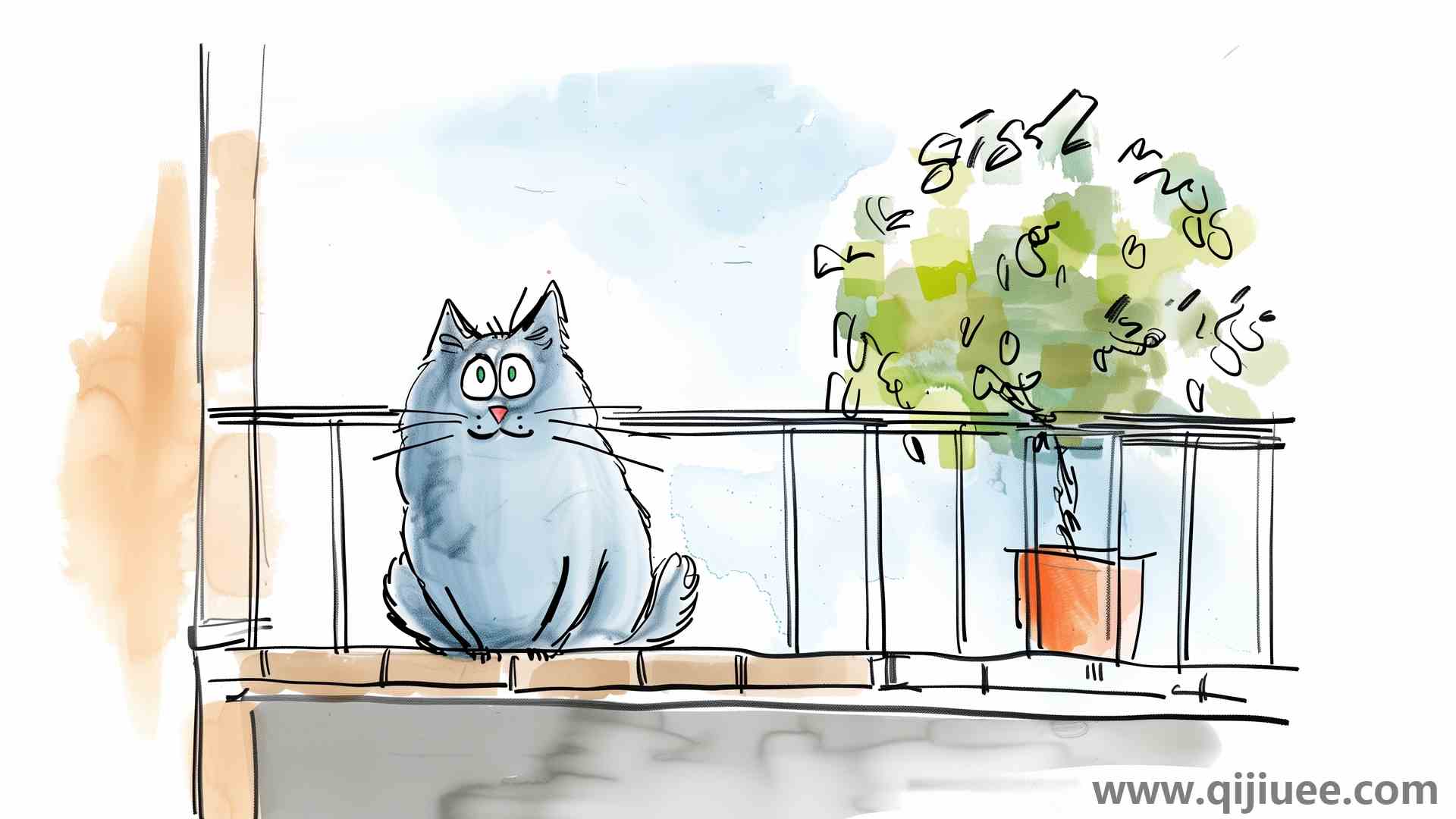 卡通 漫画艺术 猫 插图   电脑贴纸 4K贴纸5824 x 3264/7.05 MB-柒染云阁