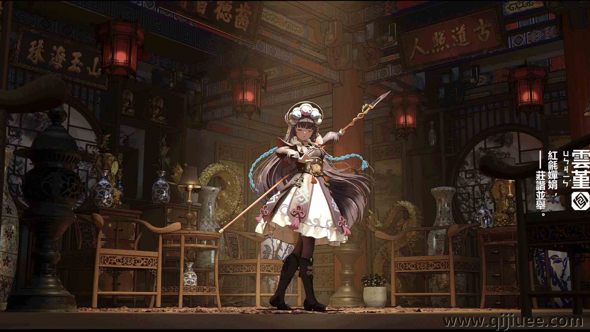 闭眼 云镇  原神 动漫女孩 电脑壁纸 8K壁纸7828 x 3256/7.79 MB-柒染云阁