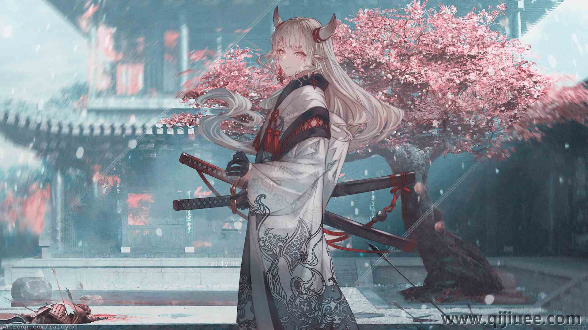 女人 动漫 动漫女孩 奇幻艺术 角 亚洲 兽耳  电脑壁纸 4K壁纸3840 x 2160/12.64 MB-柒染云阁