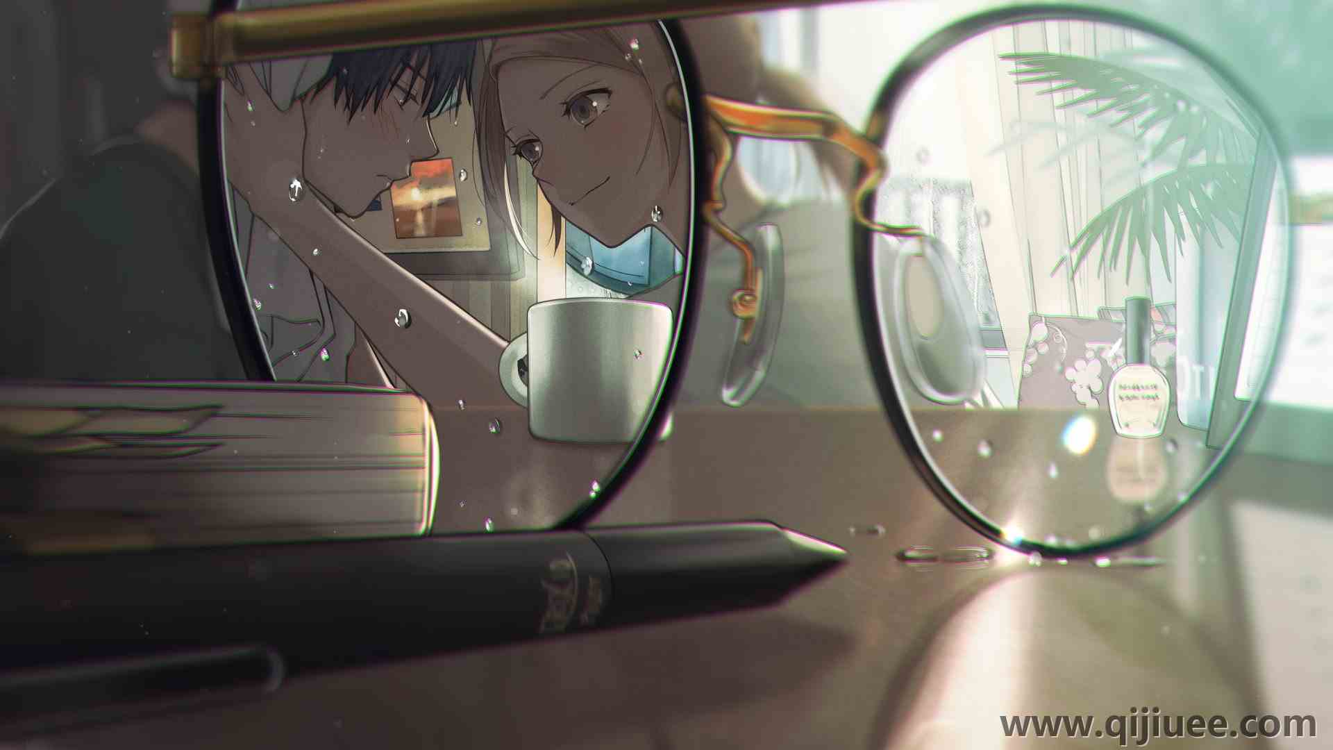 动漫女孩 眼镜 动漫情侣 动漫男孩  电脑壁纸 4K壁纸4093 x 2894/0.76 MB-柒染云阁