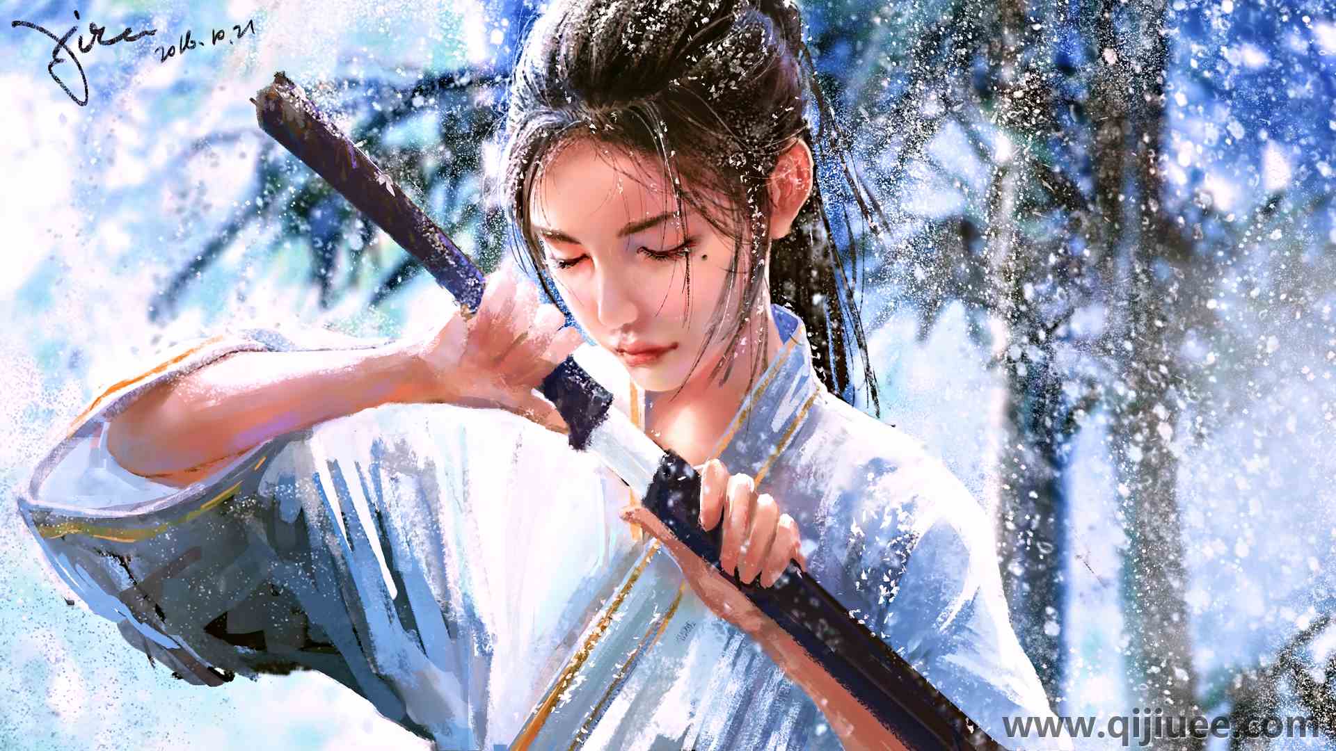 女性 亚洲 概念艺术 幻想艺术  电脑壁纸 4K壁纸3840 x 2160/7.71 MB-柒染云阁