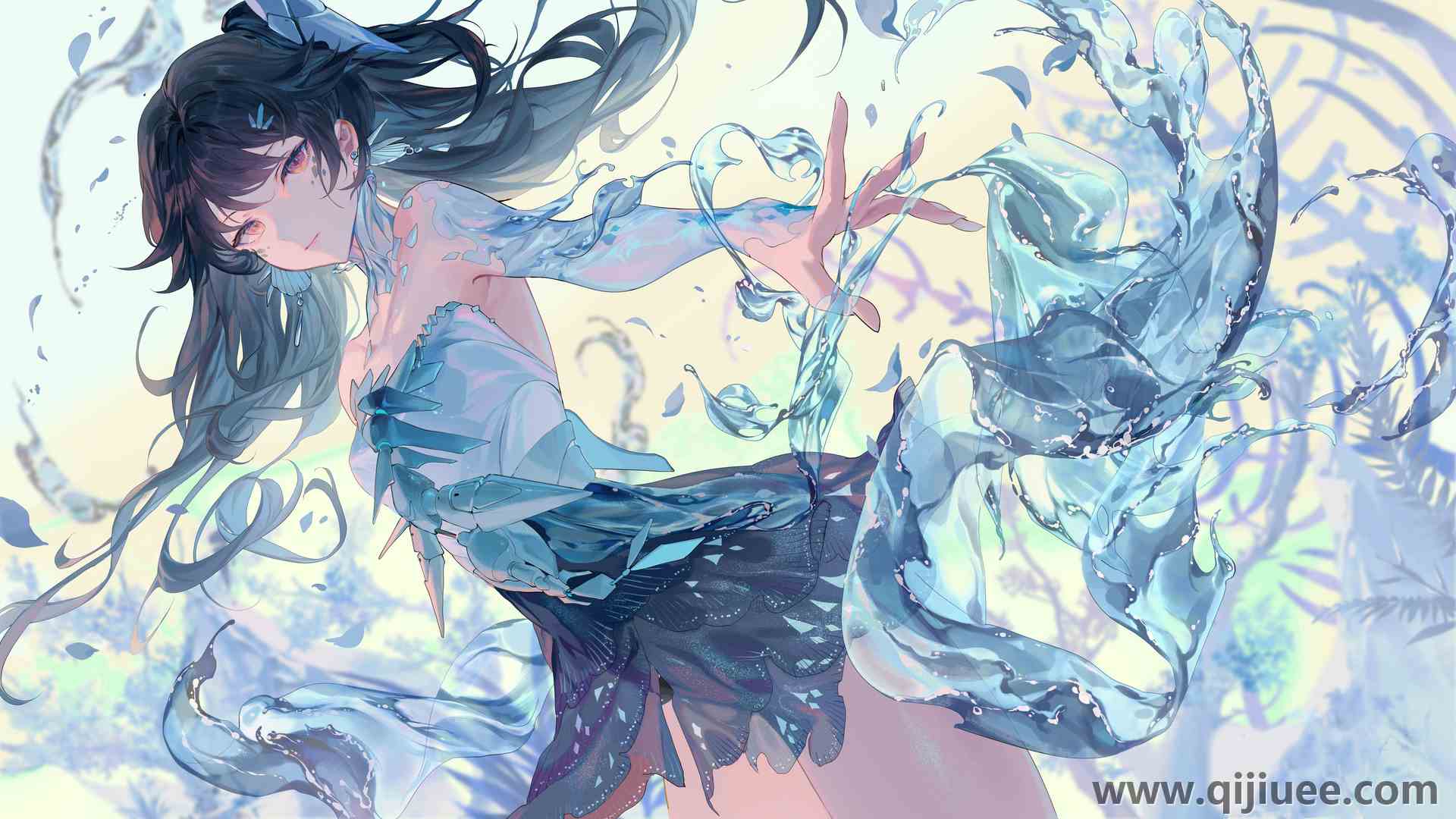 灰乌鸦 电子游戏女孩 动漫 动漫女孩 连衣裙 电脑壁纸 8K壁纸7680 x 4320/8.87 MB-柒染云阁