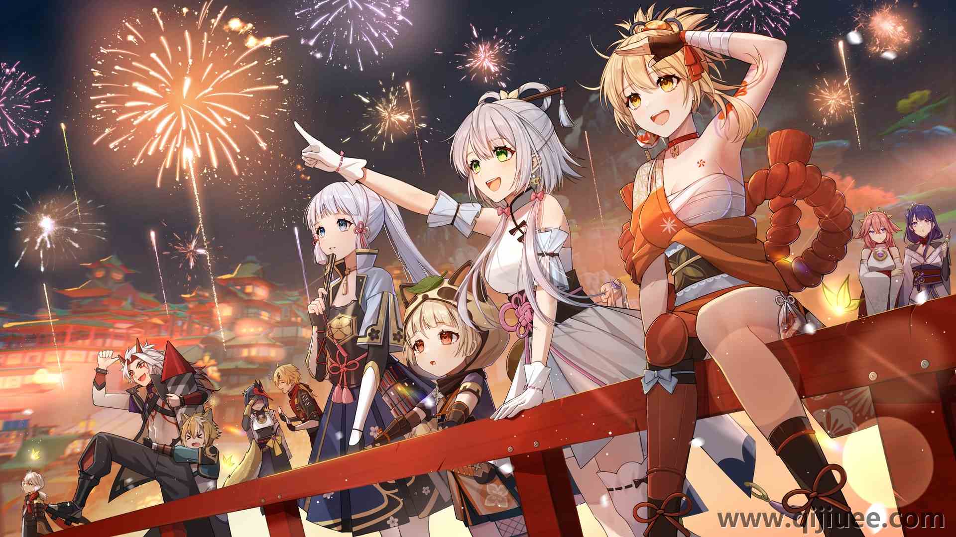 动漫女孩 原神 龟里佐贺 原神 罗天翼 动漫 数码艺术 电脑壁纸 4K壁纸5600 x 3150/3.93 MB-柒染云阁