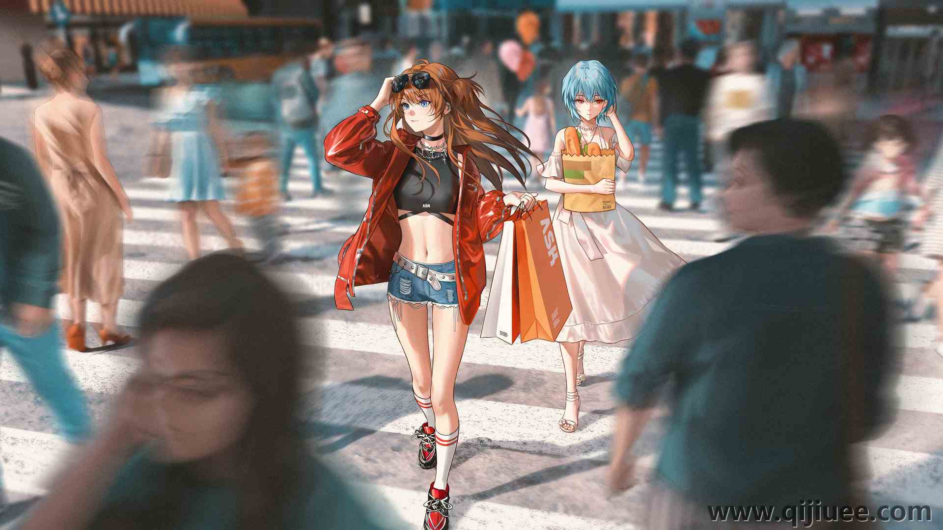红发 艺术家 动漫 动漫女孩 电脑壁纸 4K壁纸6287 x 2600/5.89 MB-柒染云阁