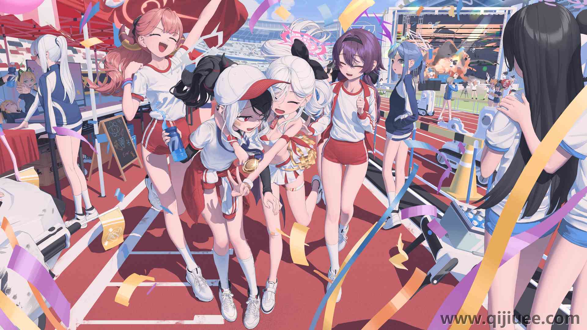 啦啦队员 拥抱 娇小 白发 动漫 动漫女孩 电脑壁纸 4K壁纸4096 x 2160/9.2 MB-柒染云阁