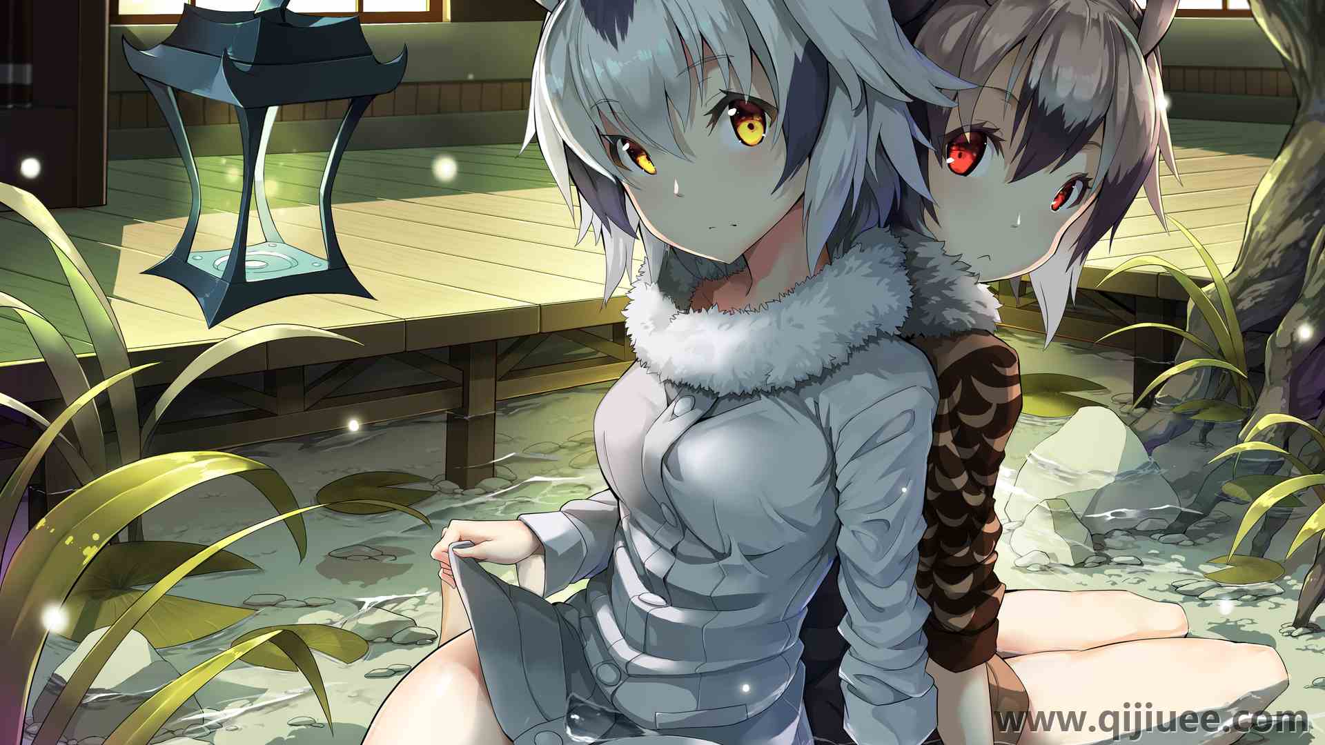 拟人化 红眼 动漫 动漫女孩 黄眼 灯笼 水 电脑壁纸 4K壁纸4092 x 2893/4.56 MB-柒染云阁