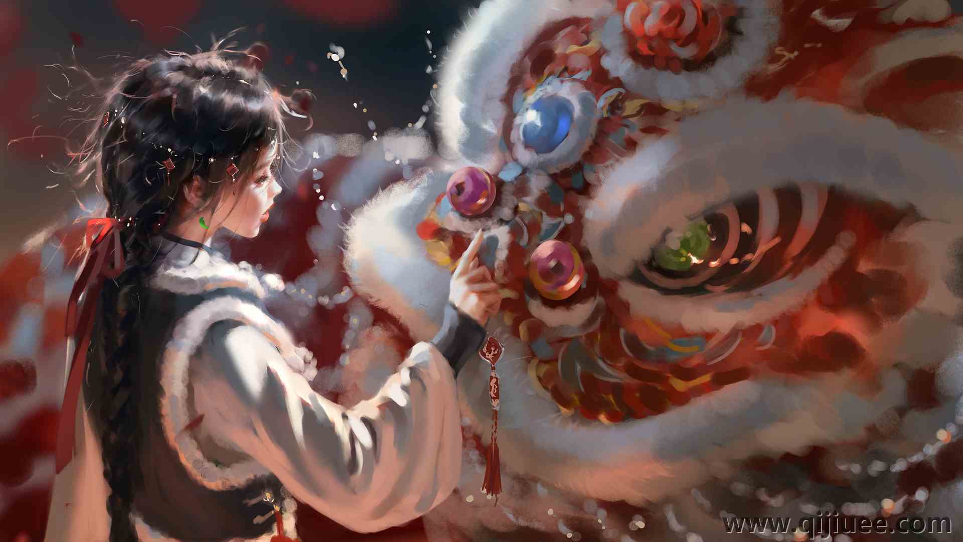 女人 长发 深色头发 数字艺术 图片 插图 奇幻艺术 狮子 环境 电脑壁纸 4K壁纸4496 x 2379/5.34 MB-柒染云阁