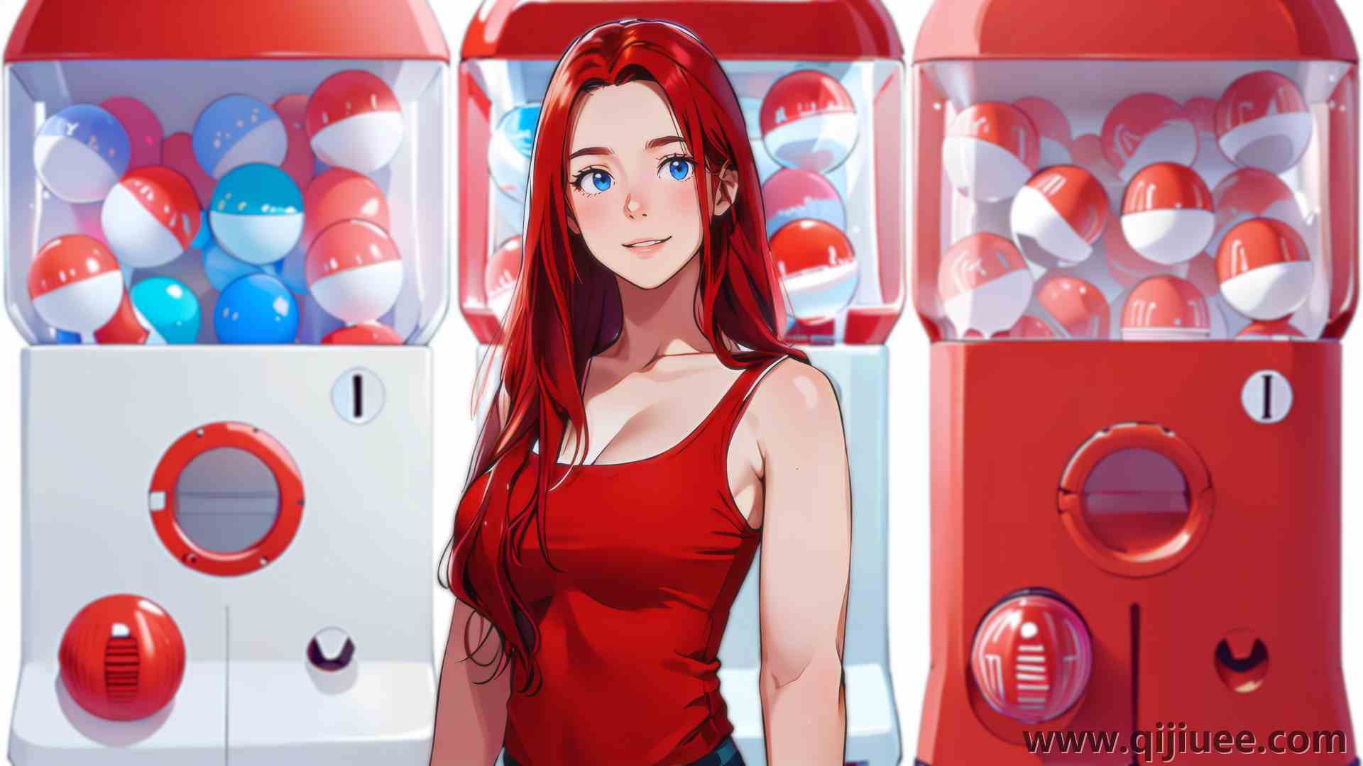 动漫女孩 霓虹灯 人工智能艺术 电脑壁纸 4K壁纸3840 x 2160/4.87 MB-柒染云阁
