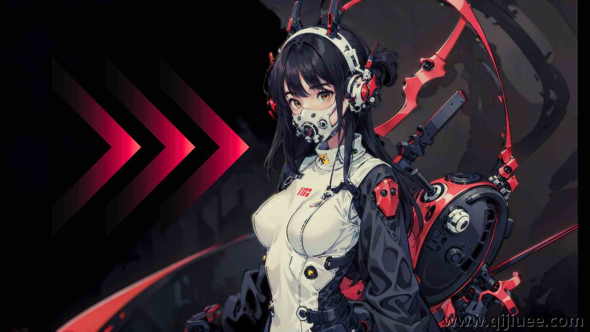 AI艺术 动漫女孩 霓虹灯 电脑壁纸 4K壁纸3840 x 2160/5.36 MB-柒染云阁