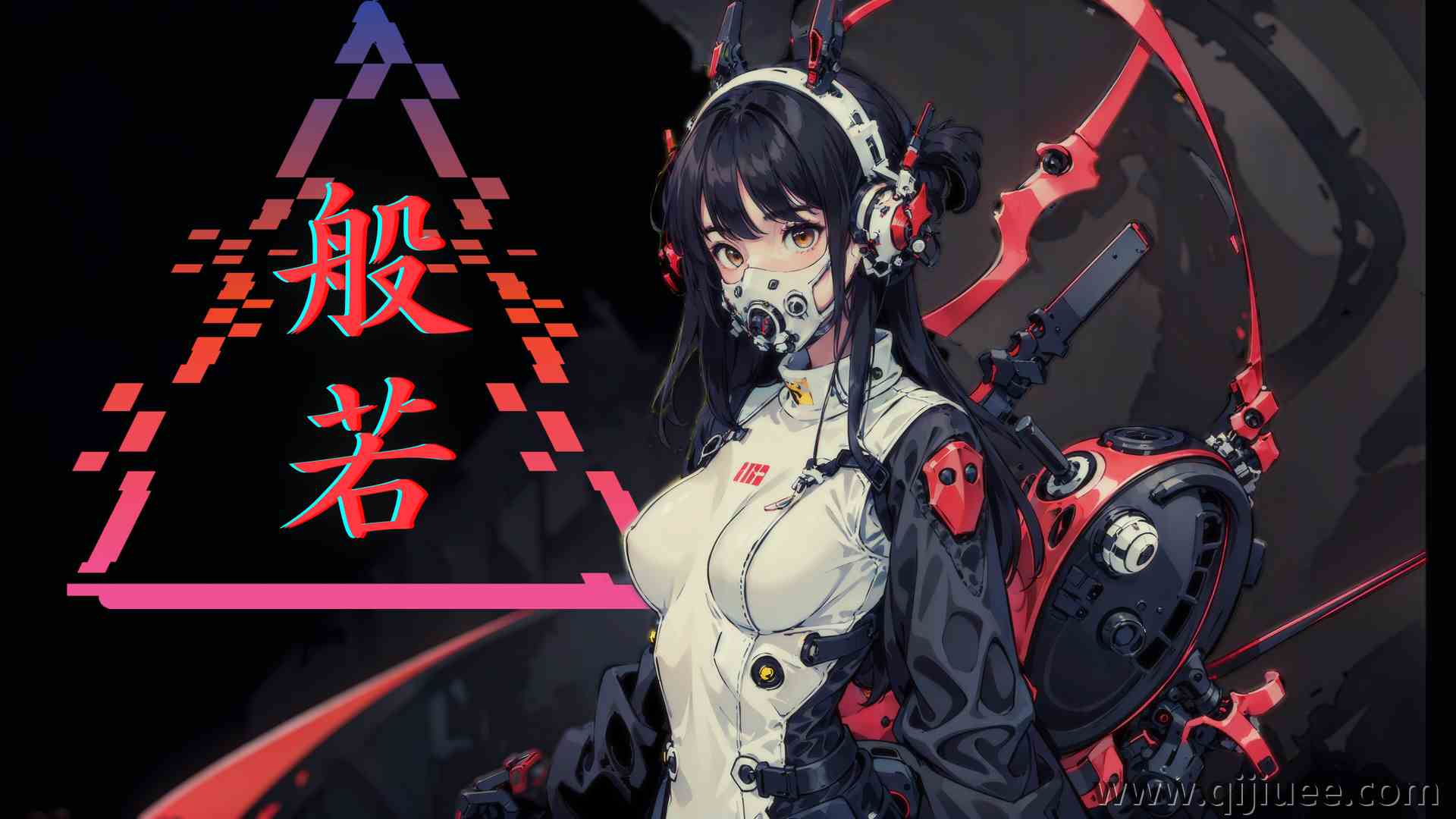 AI艺术 动漫女孩 霓虹灯 电脑壁纸 4K壁纸3840 x 2160/5.59 MB-柒染云阁