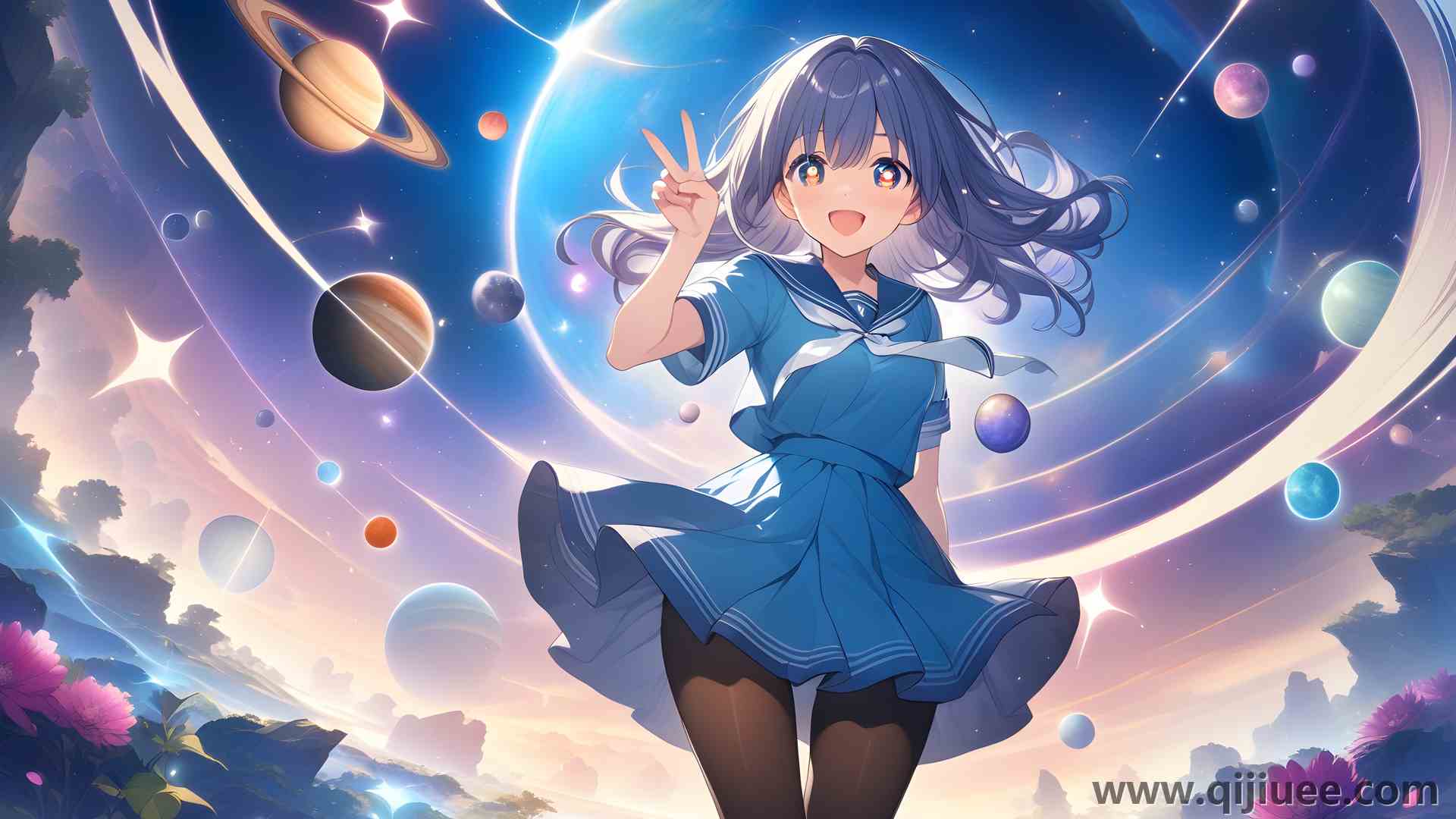 动漫女孩 AI艺术 电脑壁纸 4K壁纸5376 x 3072/2.77 MB-柒染云阁