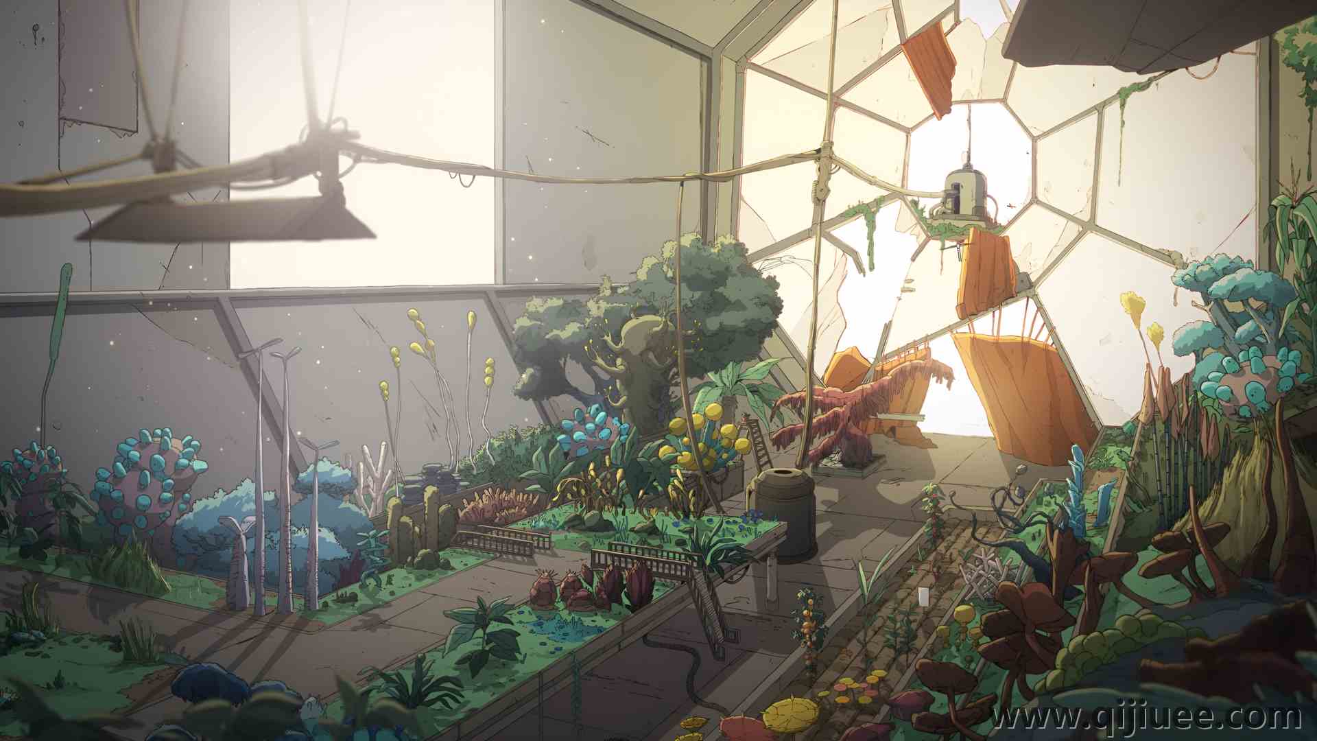 植物 温室 数字艺术 电脑壁纸 4K壁纸3840 x 2160/9.83 MB-柒染云阁