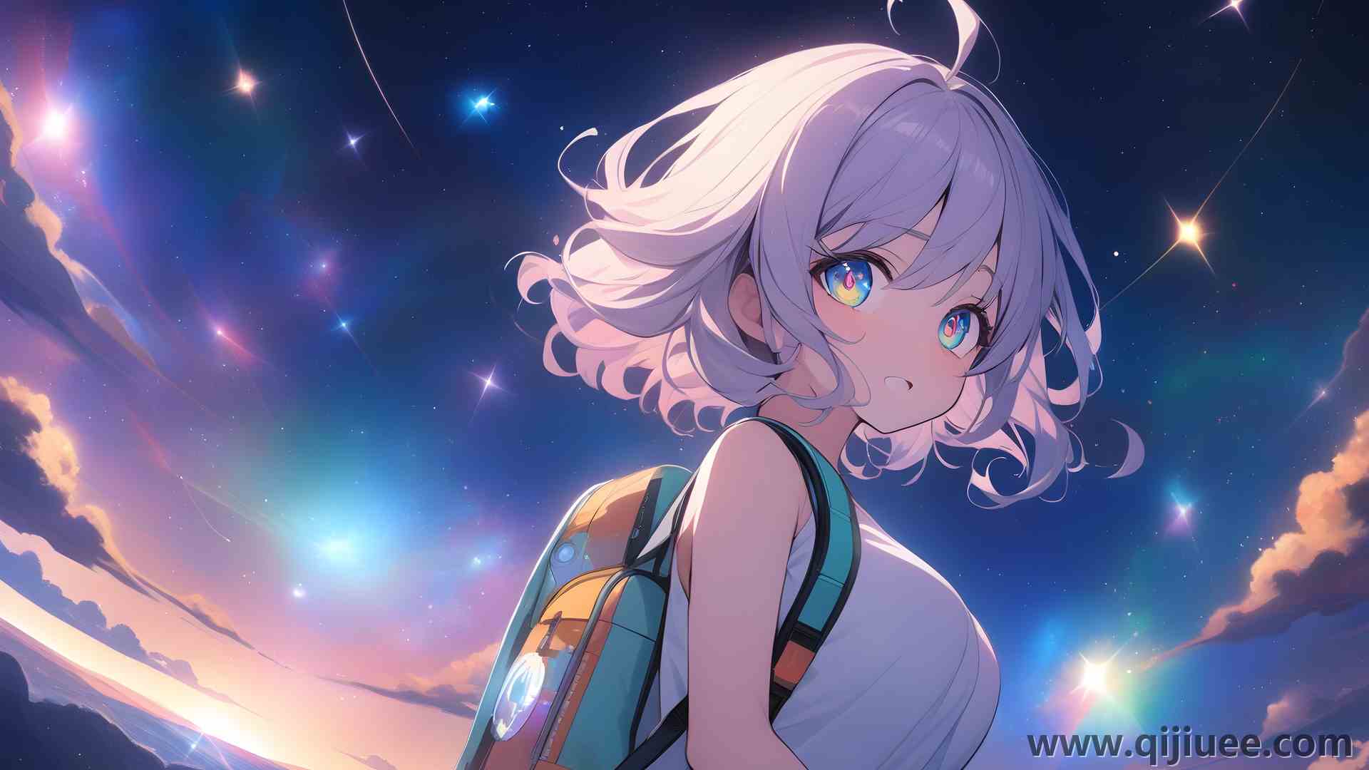 动漫女孩 AI艺术 双肩背包 电脑壁纸 4K壁纸5376 x 3072/2.43 MB-柒染云阁
