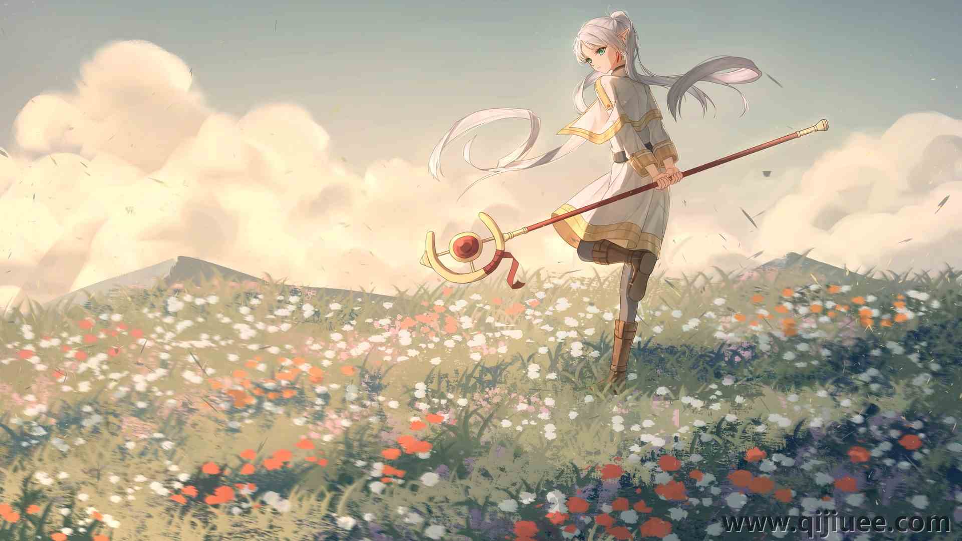 魔法杖 草地 小花 电脑壁纸 4K壁纸4093 x 2803/2.02 MB-柒染云阁