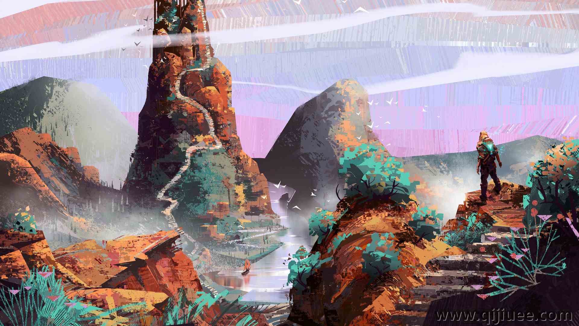 风景 绘画 概念设计 AI艺术 艺术 无人深空 电脑壁纸 4K壁纸3840 x 3109/3.62 MB-柒染云阁