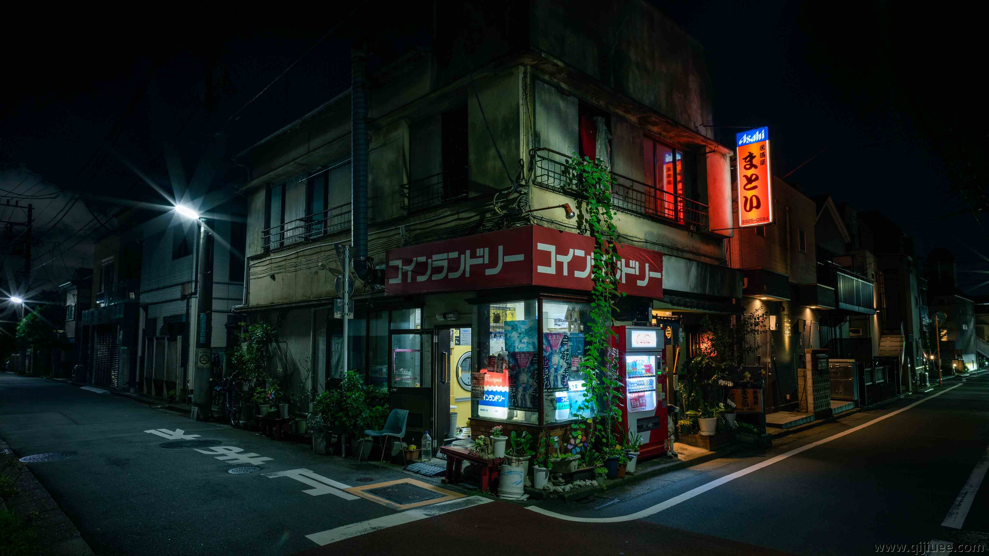 城市 假名 街道 夜 店面   电脑壁纸 4K壁纸4096 x 2304/1.03 MB-柒染云阁