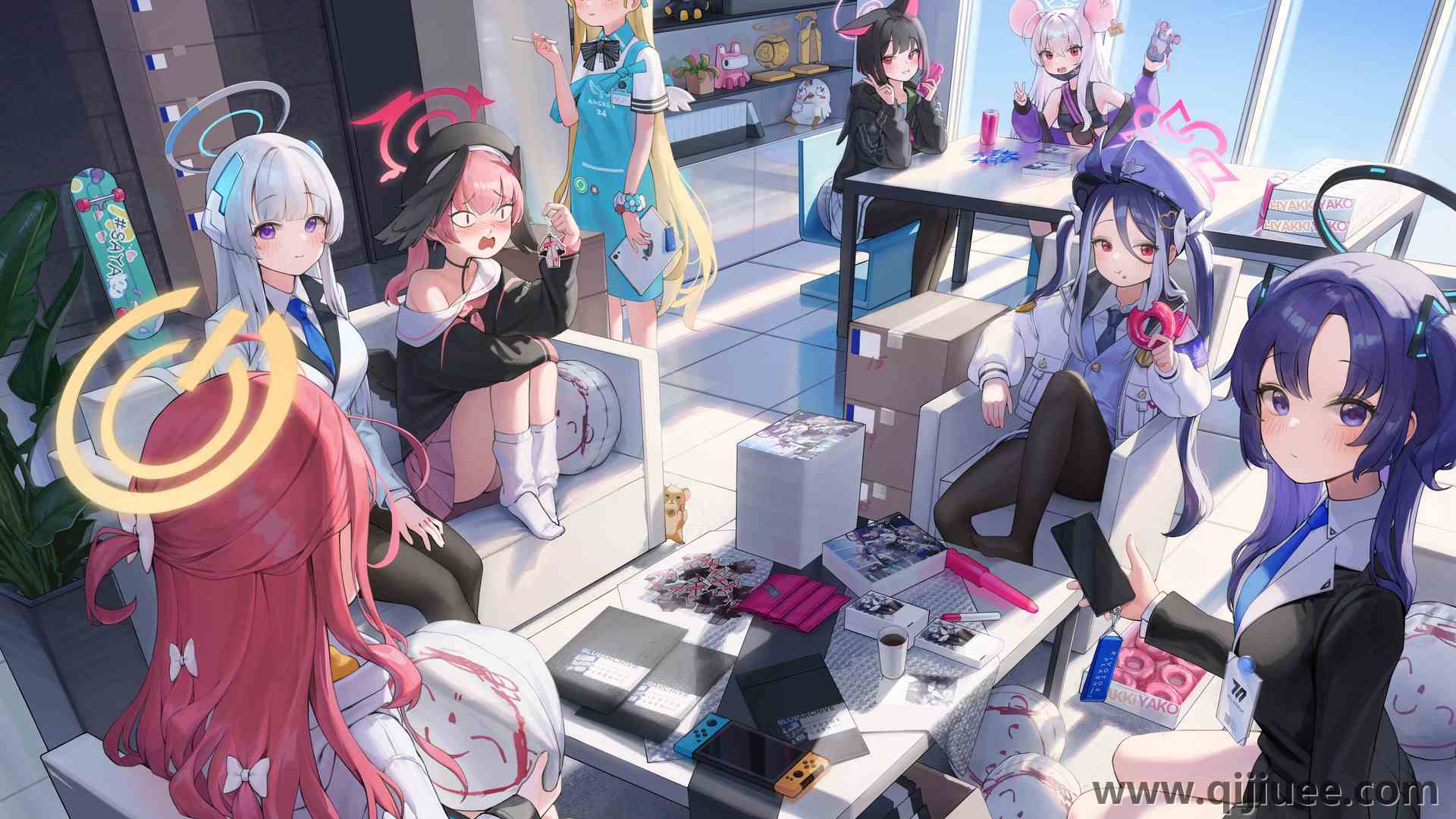 少女组合 动漫 动漫女孩 蓝色档案 电脑壁纸 4K壁纸5153 x 3522/7.89 MB-柒染云阁
