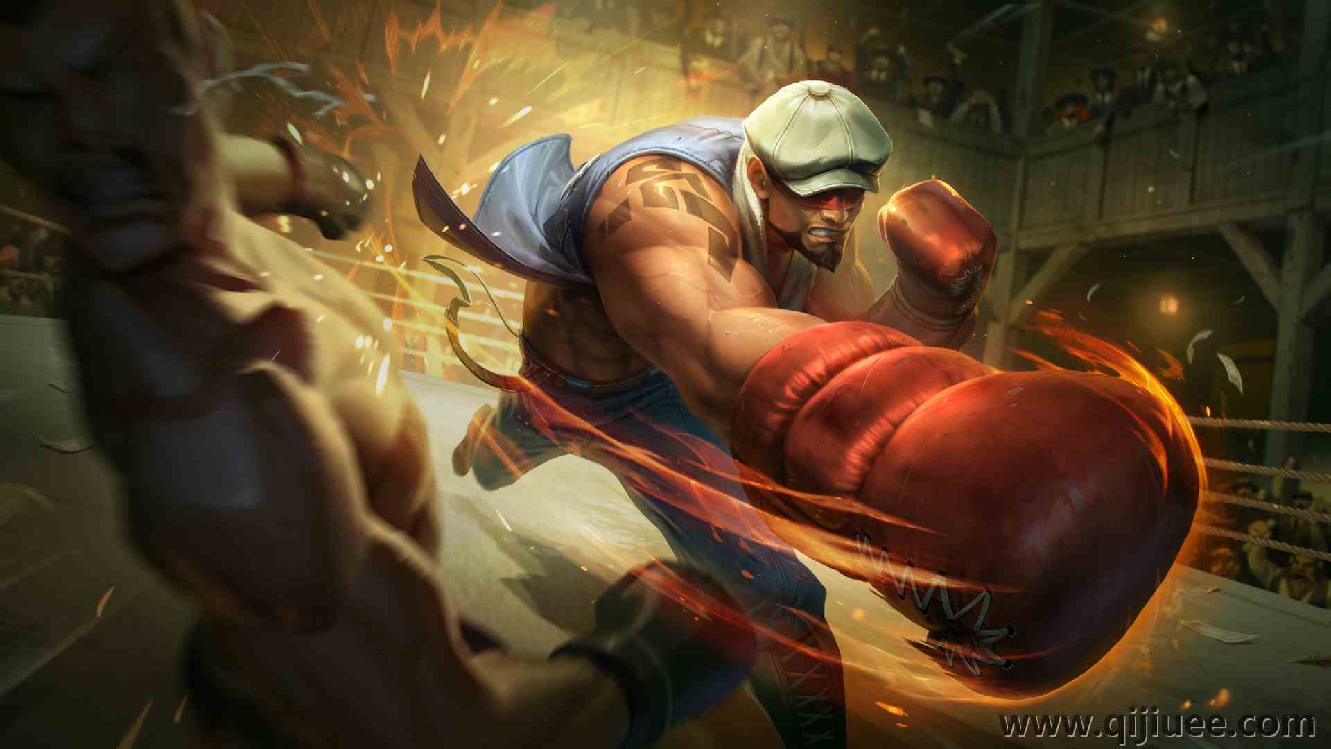 比赛 重拳 八角笼 男人的战斗 英雄联盟 电脑贴纸 8K贴纸7680 x 4320/3.98 MB-柒染云阁