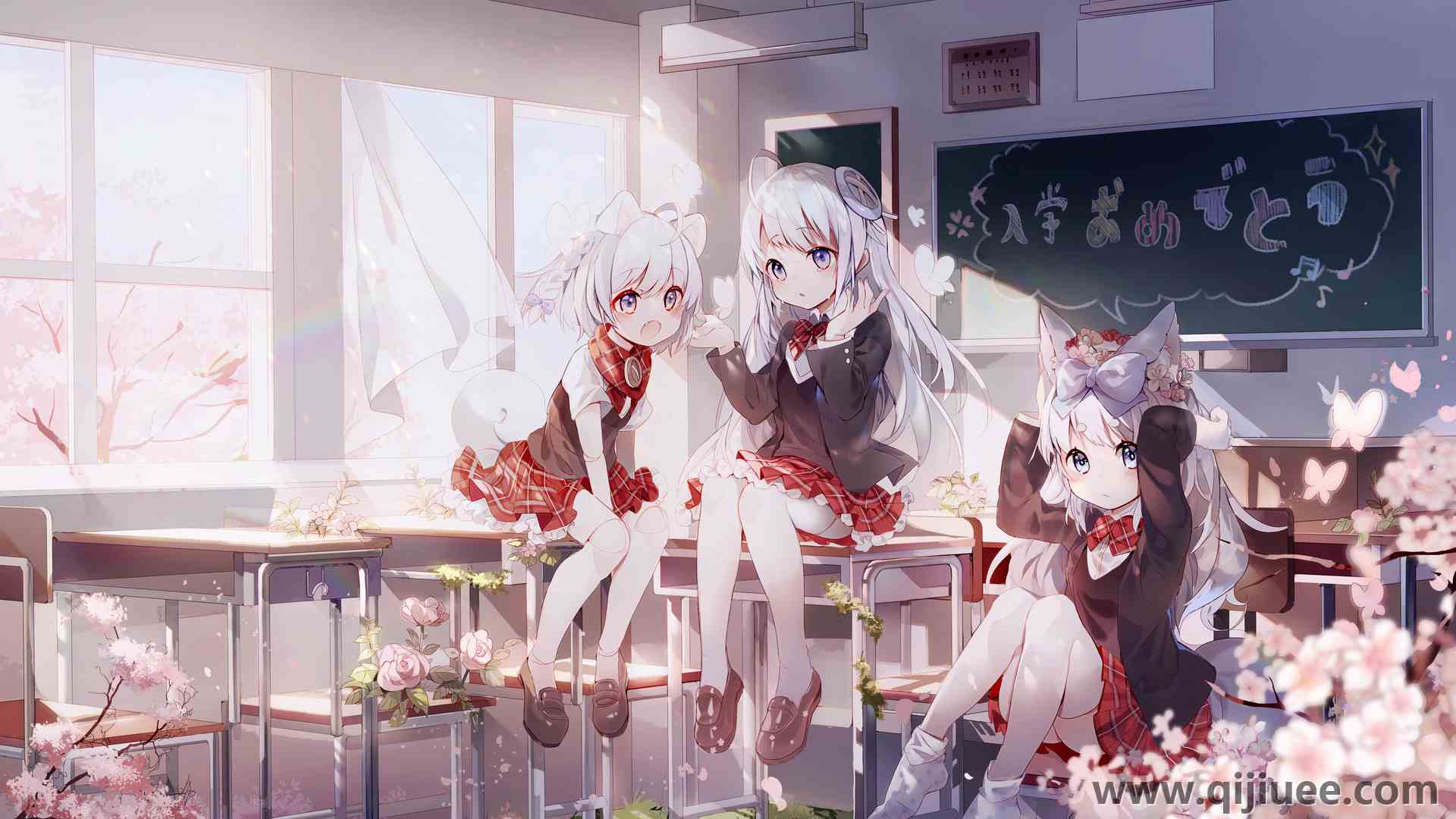 女学生 原创 人物 动漫 女孩 兽耳 长袜 萝莉 清纯 可爱 电脑壁纸 4K壁纸4823 x 2894/11.01 MB-柒染云阁
