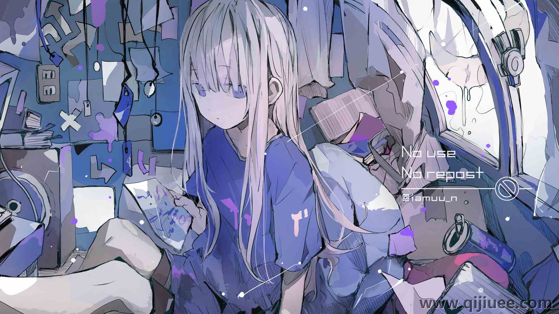 动漫 女孩 绘画 插画 概念 艺术 电脑壁纸 4K壁纸3840 x 2160/7.11 MB-柒染云阁
