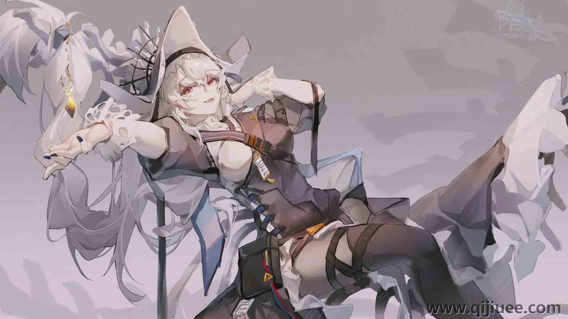 白发 动漫 女孩 绘画 插画 二次元 电脑壁纸 4K壁纸4173 x 2448/3.7 MB-柒染云阁