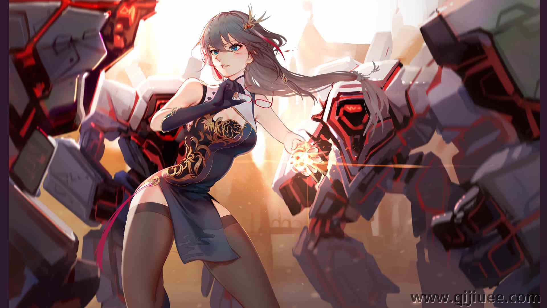 福华 动漫 女孩 原神 旗袍  电脑壁纸 4K壁纸5900 x 3600/5.2 MB-柒染云阁